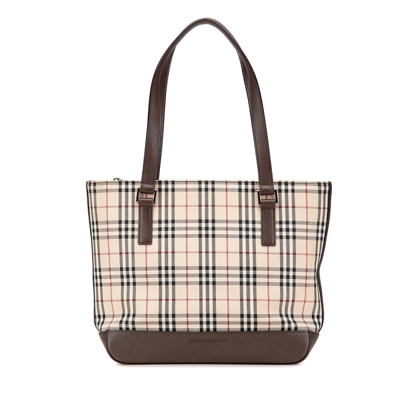 Brown Burberry House Check Canvas Tote