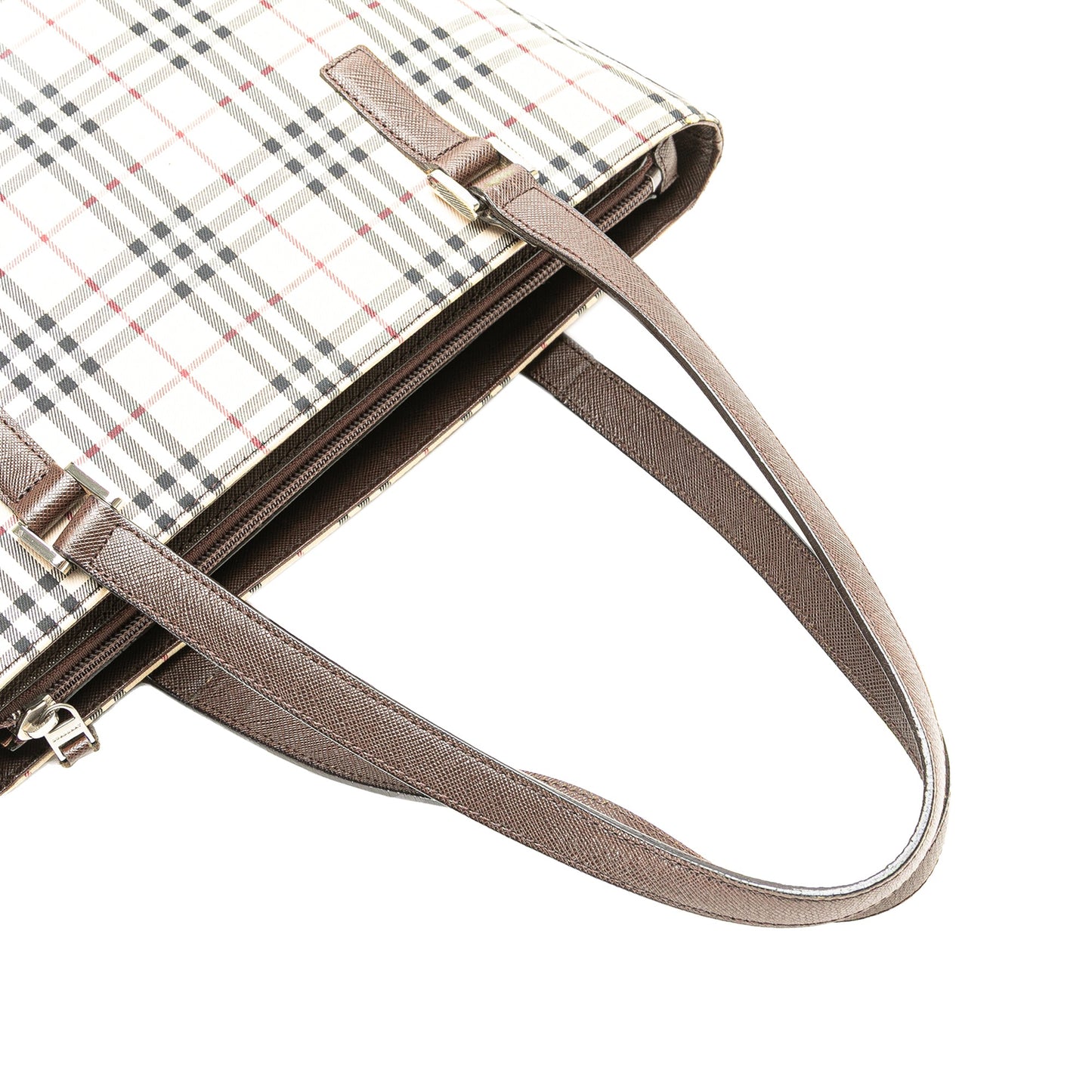 Brown Burberry House Check Canvas Tote