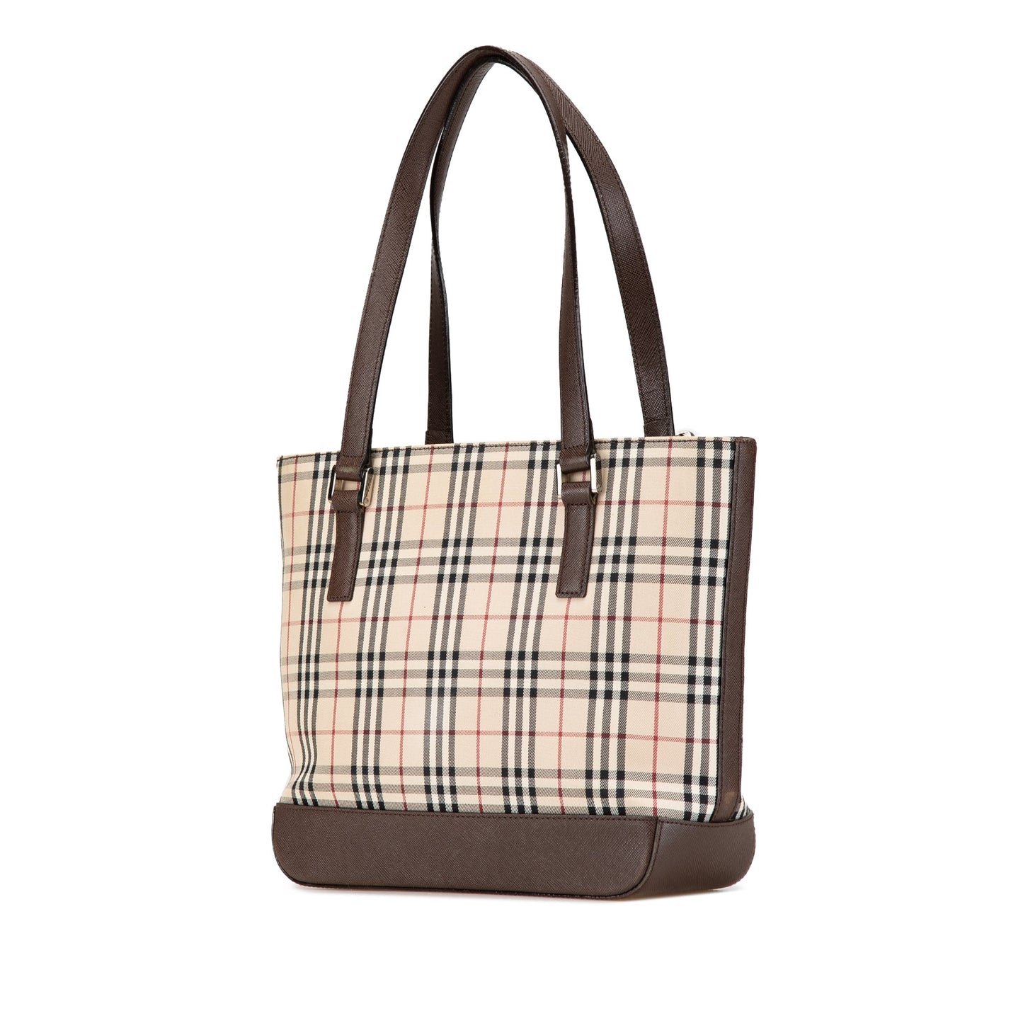 Brown Burberry House Check Canvas Tote