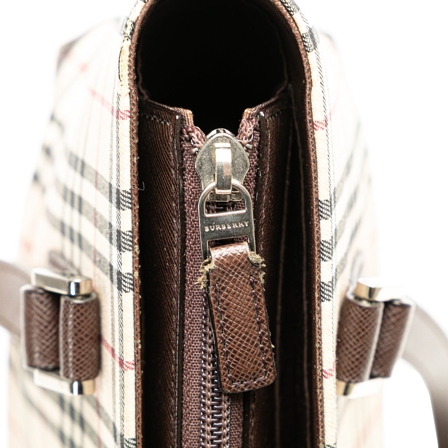 Brown Burberry House Check Canvas Tote