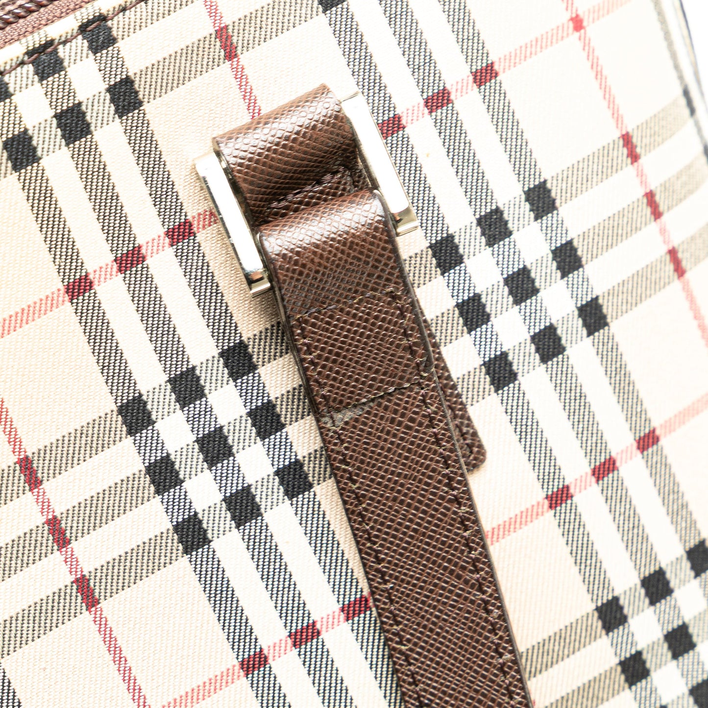 Brown Burberry House Check Canvas Tote