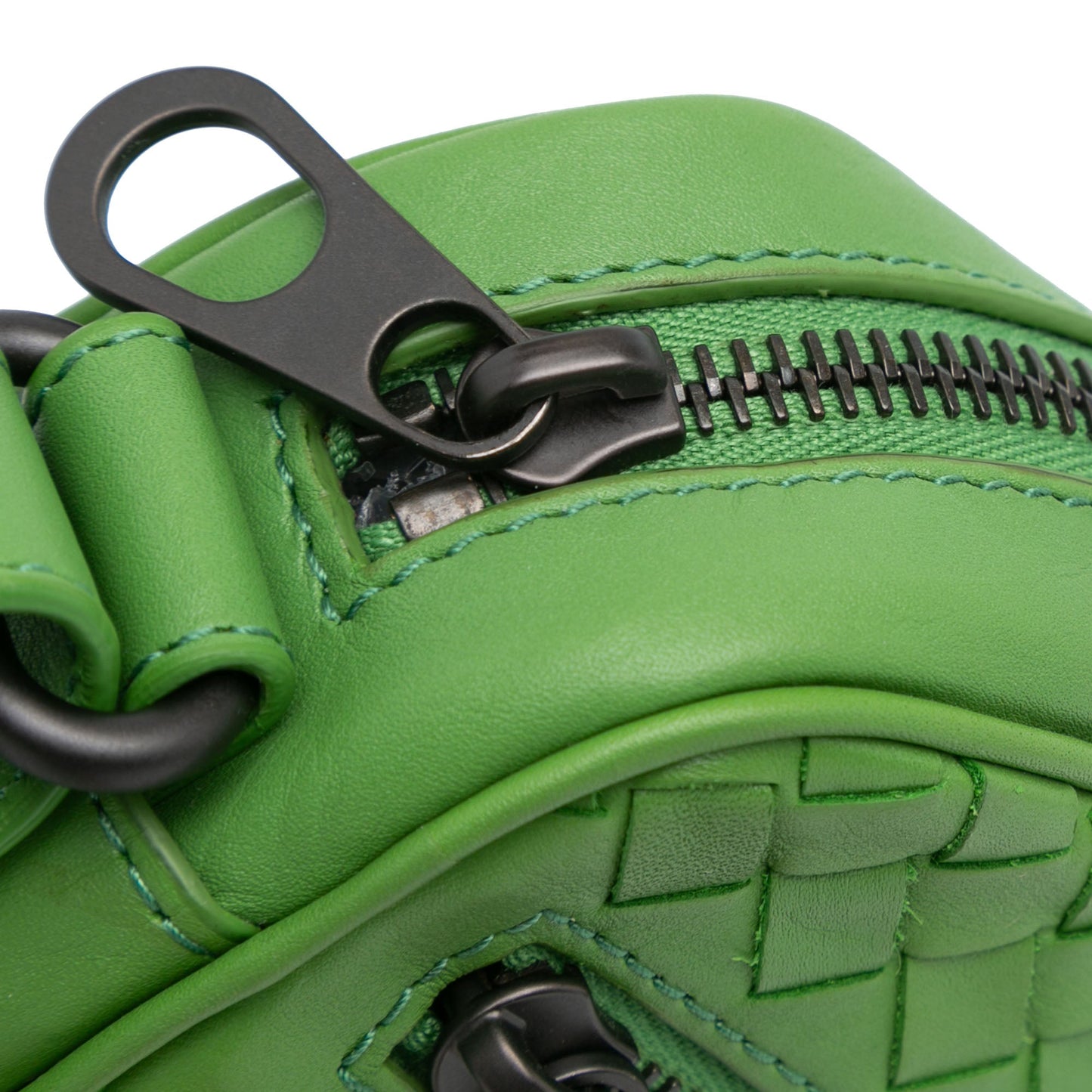 Green Bottega Veneta Intrecciato Crossbody