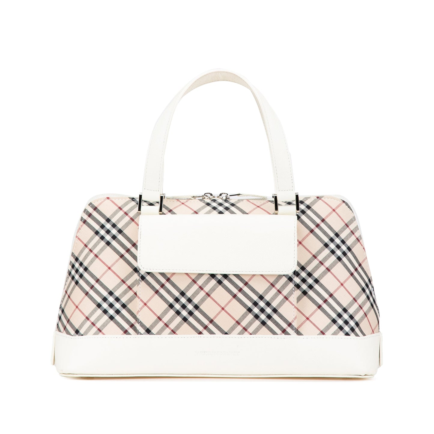 Beige Burberry Nova Check Canvas Handbag