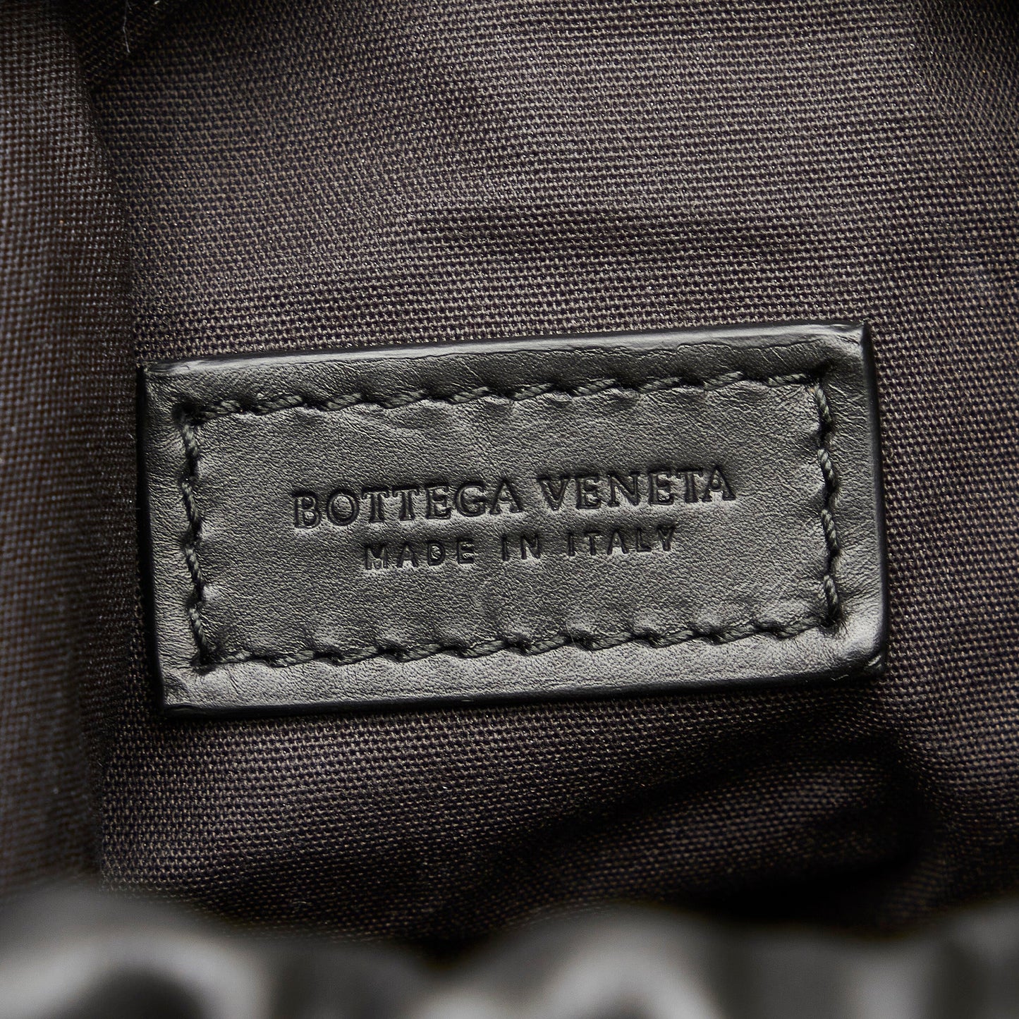 Black Bottega Veneta Perforated Leather Paper Bucket Bag