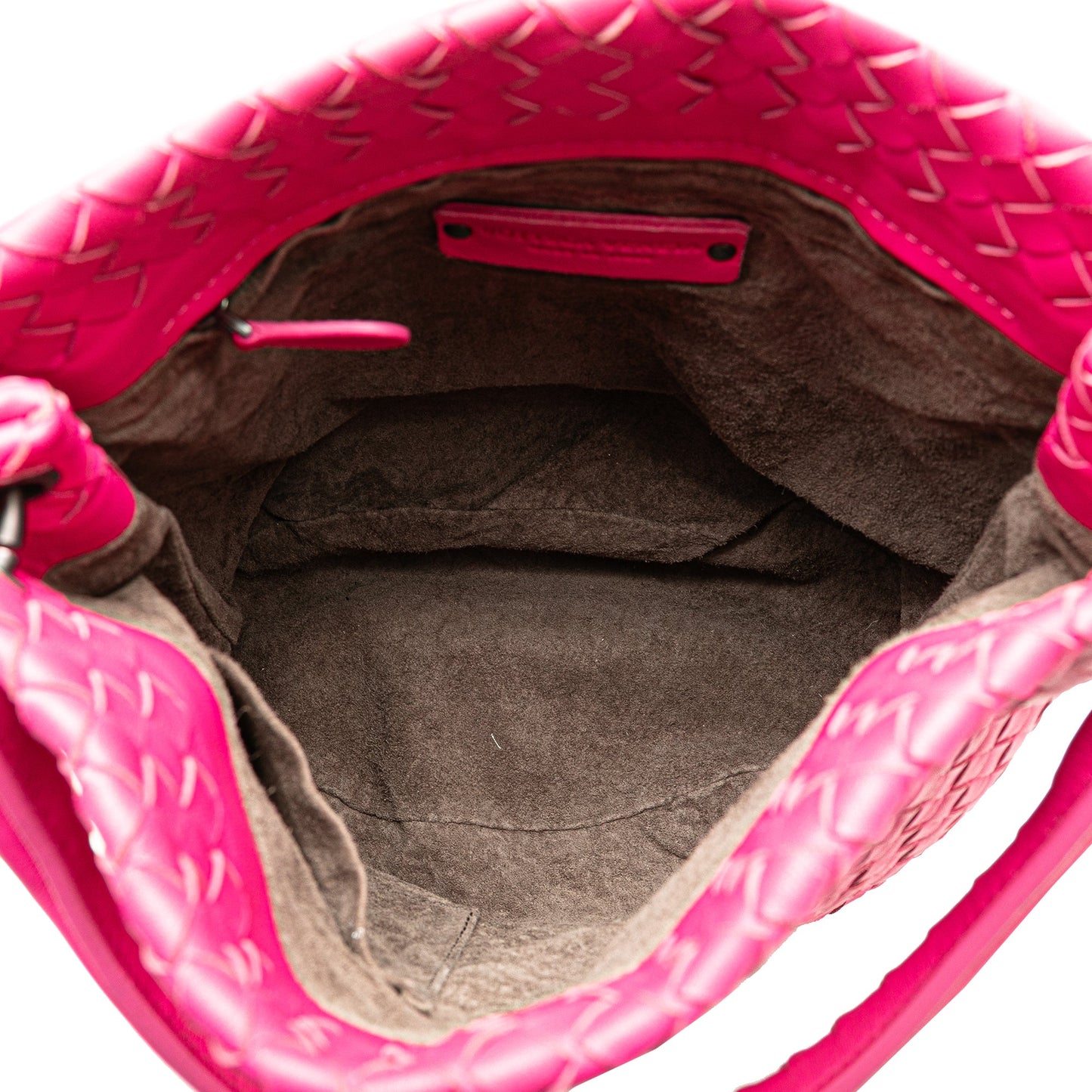 Pink Bottega Veneta Nappa Intrecciato Bucket Bag