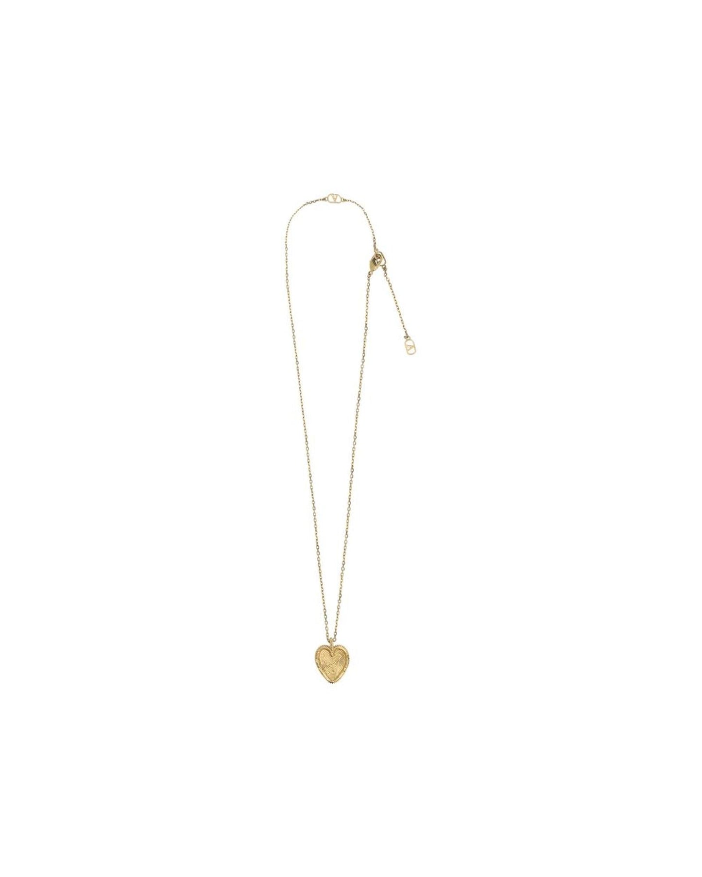 Valentino Garavani Heart Pendant Necklace Men Gold Others