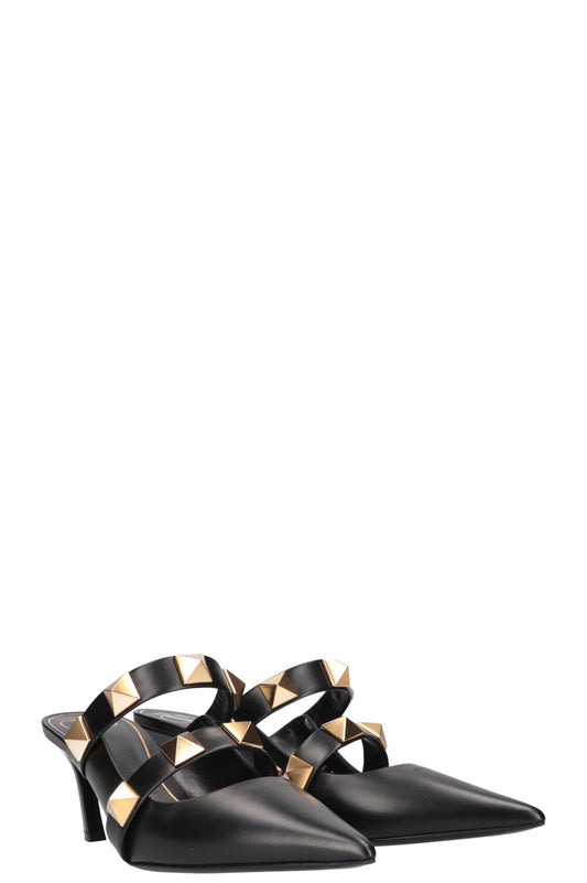VALENTINO Roman Stud Mules Black
