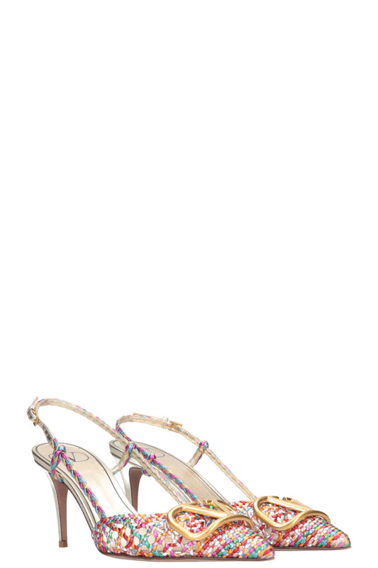 VALENTINO Vlogo Signature Heels Woven
