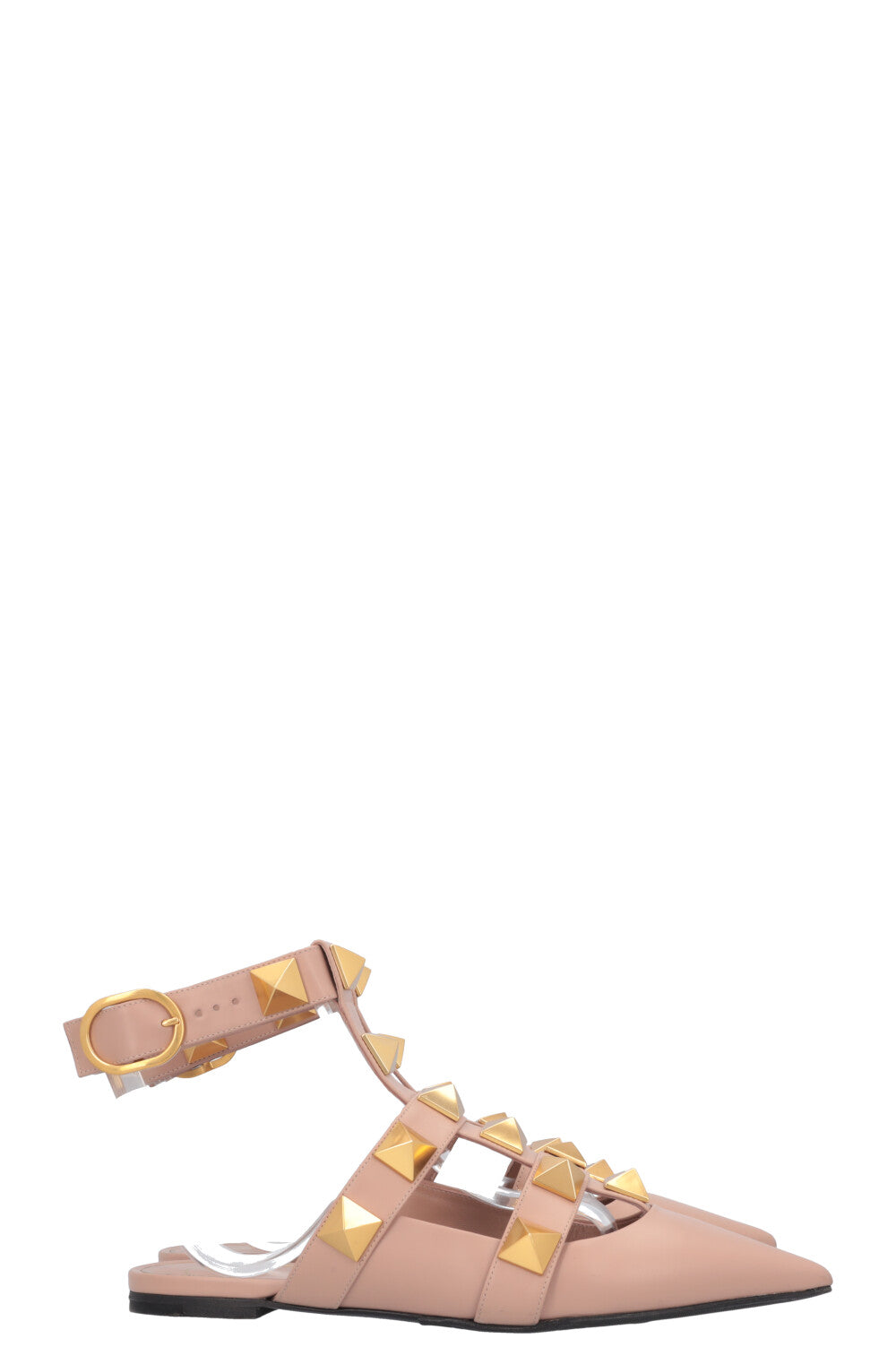 VALENTINO Roman Stud Flats Nude