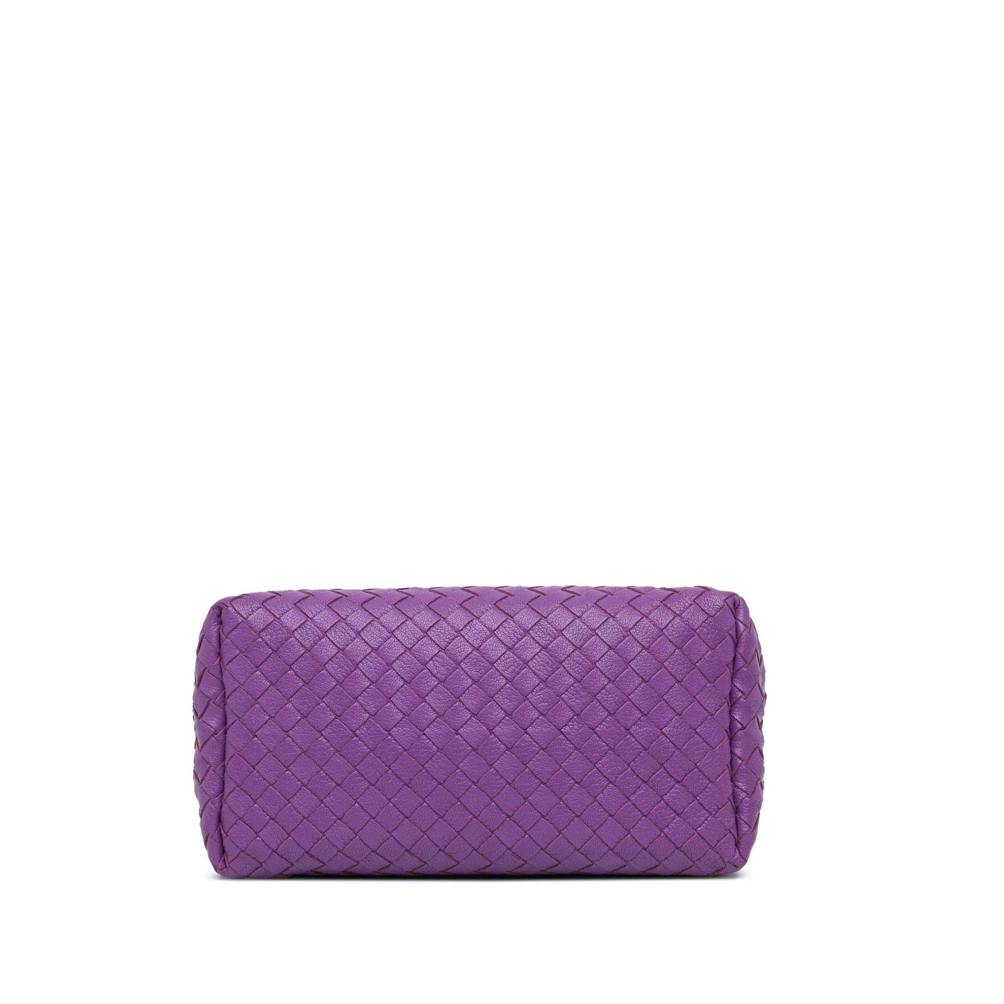 Purple Bottega Veneta Small Madras Goatskin Intrecciato Shoulder Bag