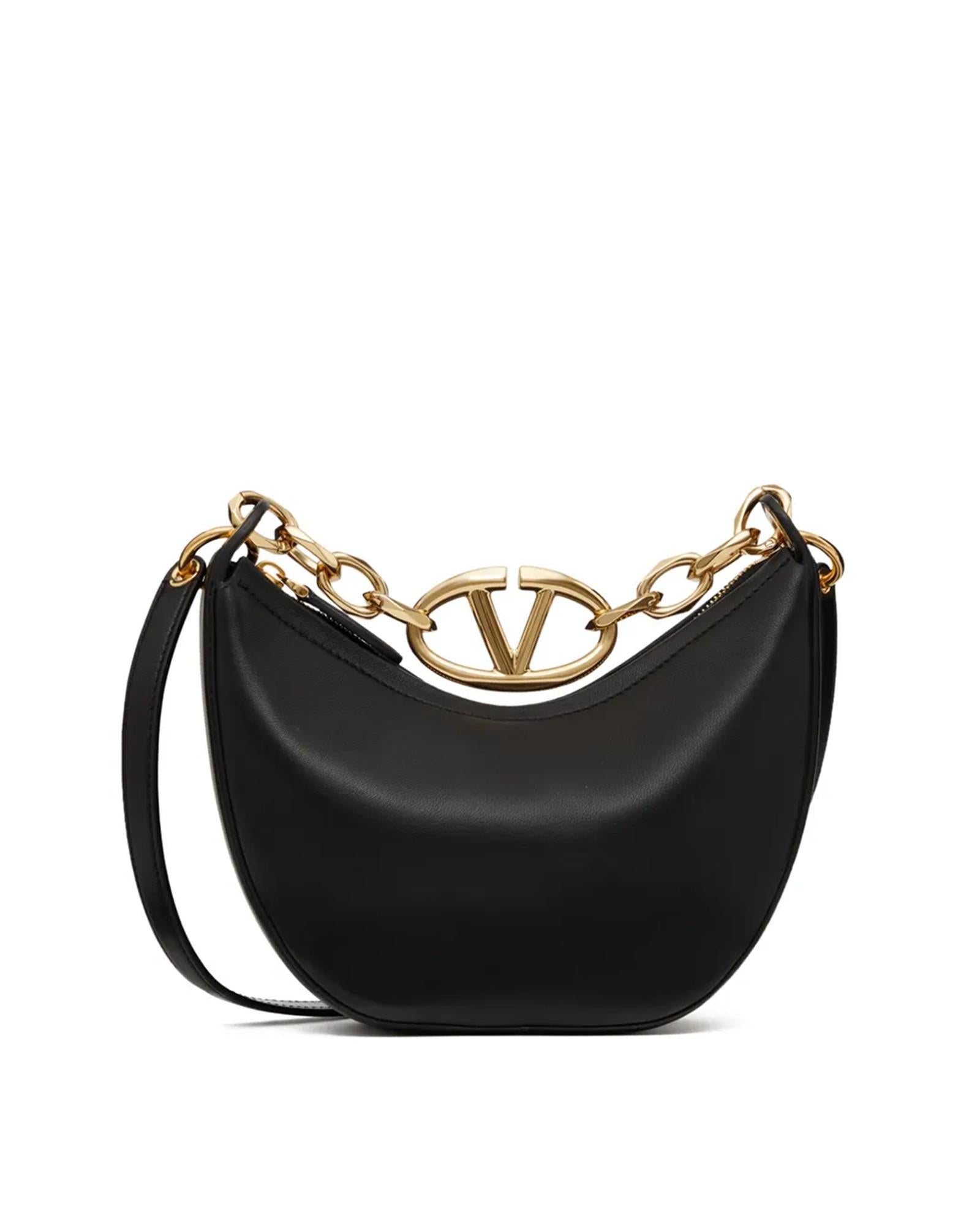 Valentino Garavani Roman Stud Small Shoulder Bag Women Black Handbags ONE SIZE Black