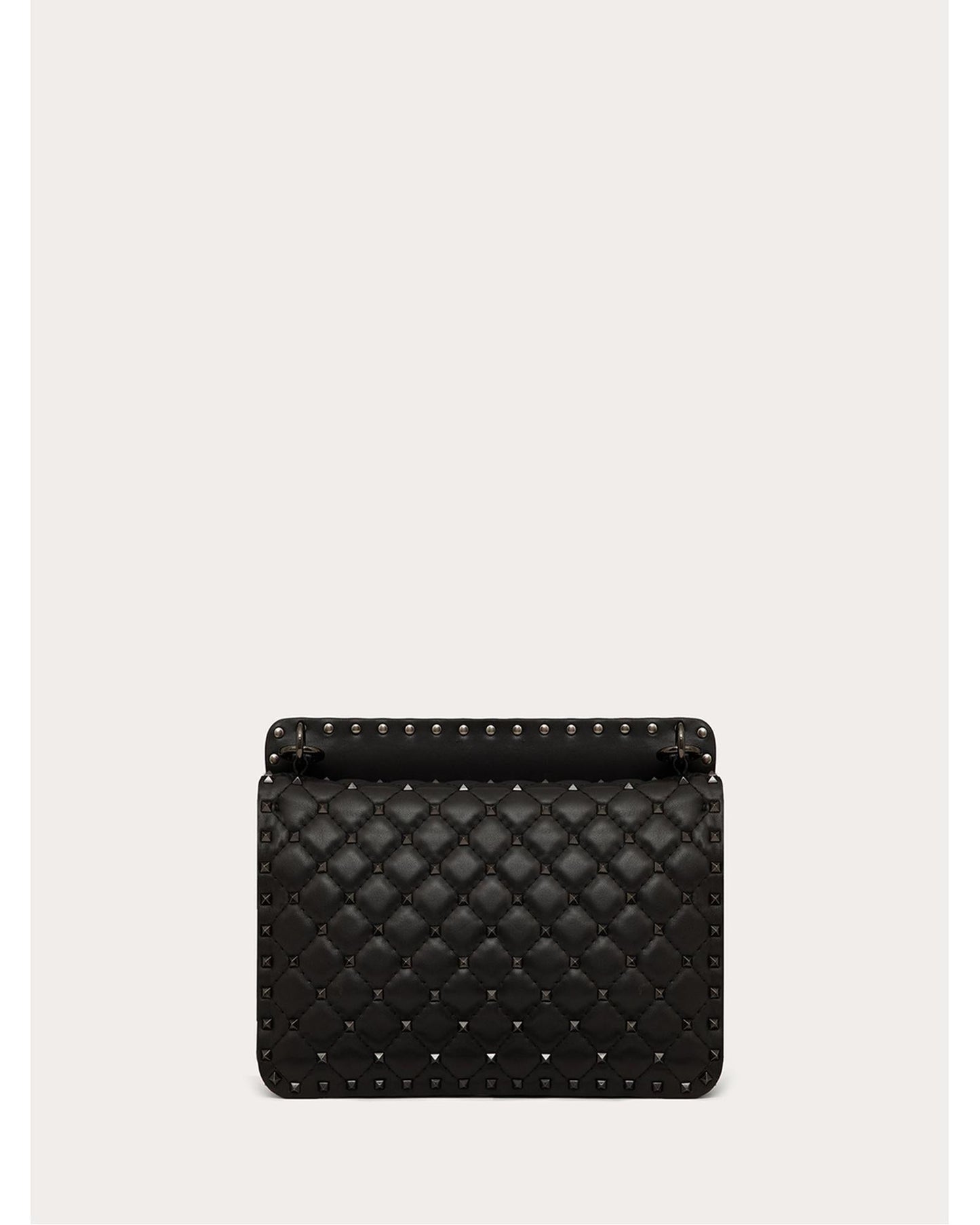 Valentino Garavani Rockstud Shoulder Bag Quilted Leather Women Black Handbags