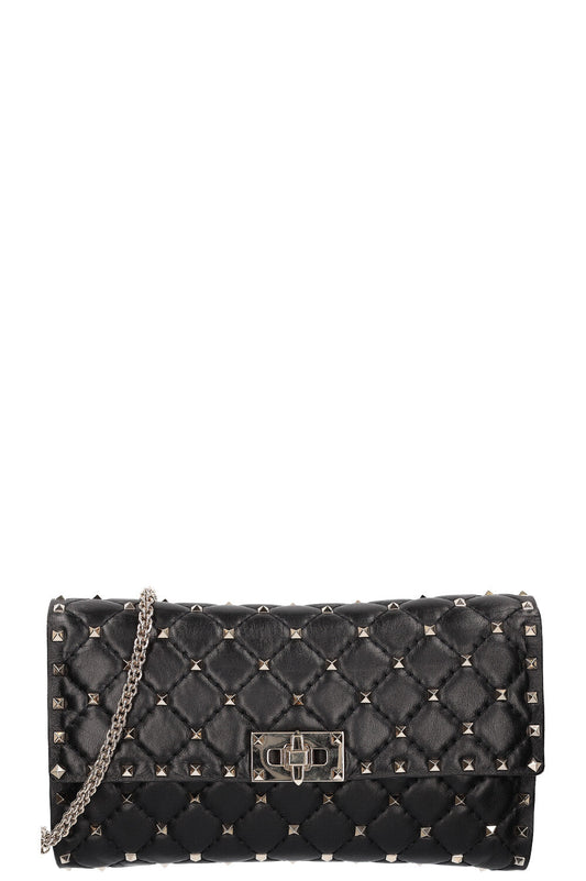 VALENTINO Rockstud Spike Clutch Black