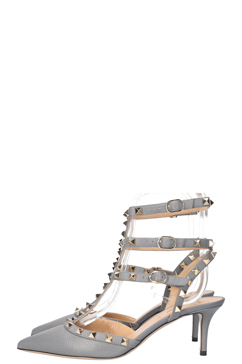 VALENTINO Rockstud Caged Heels Grey