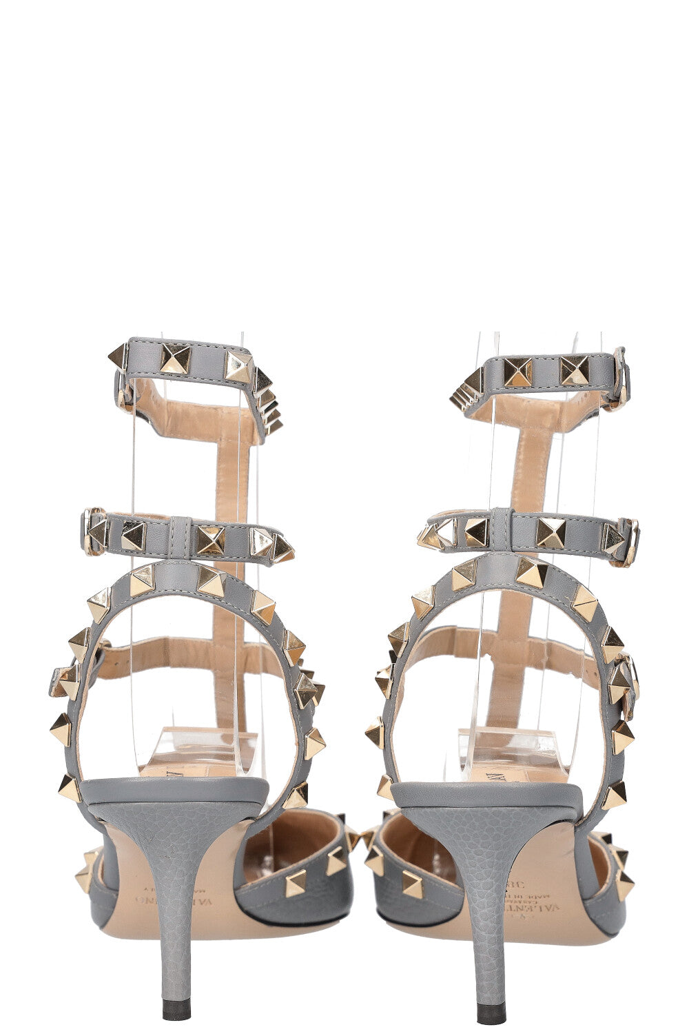 VALENTINO Rockstud Caged Heels Grey