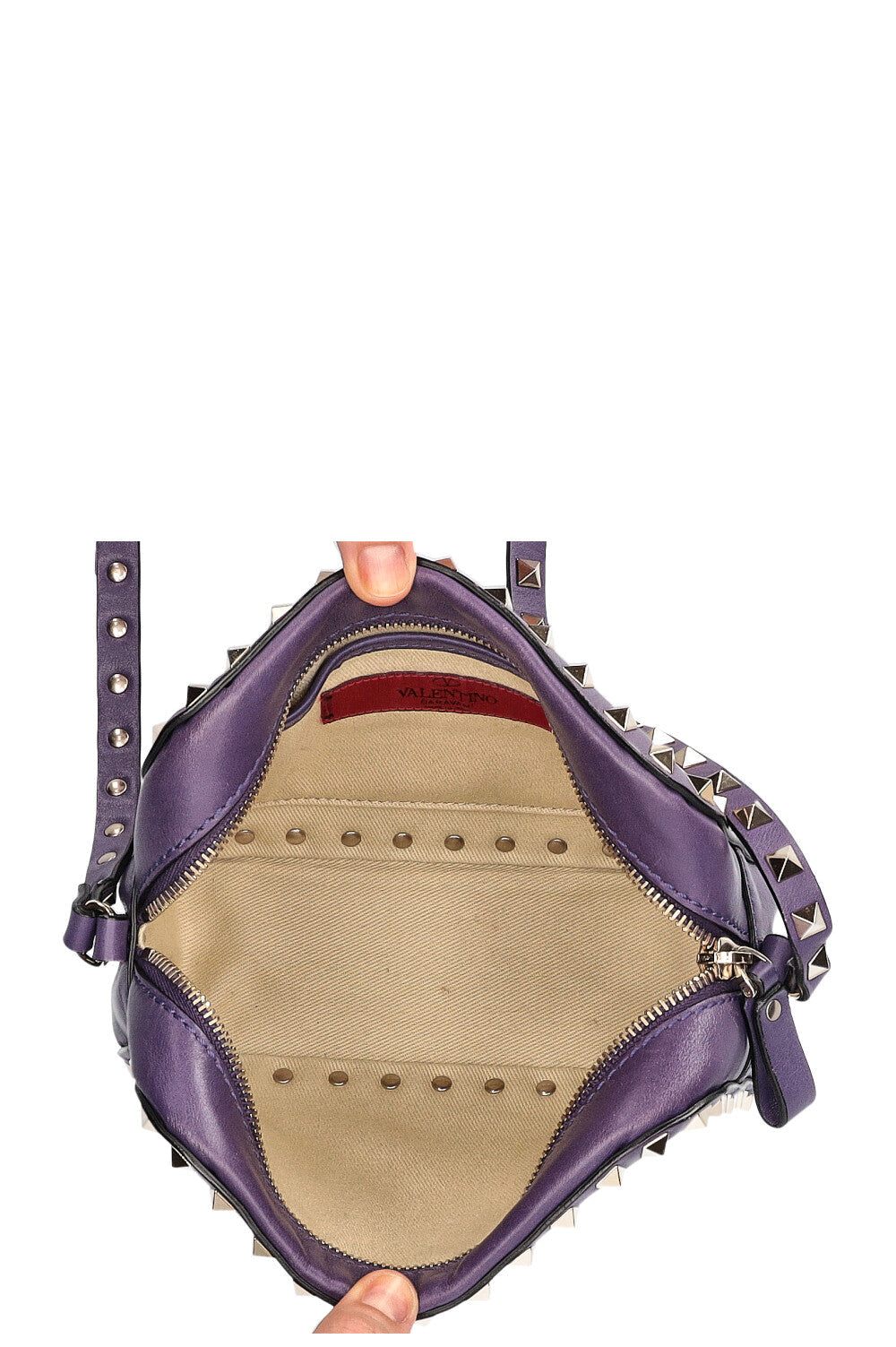 VALENTINO Rockstud Camera Bag Purple