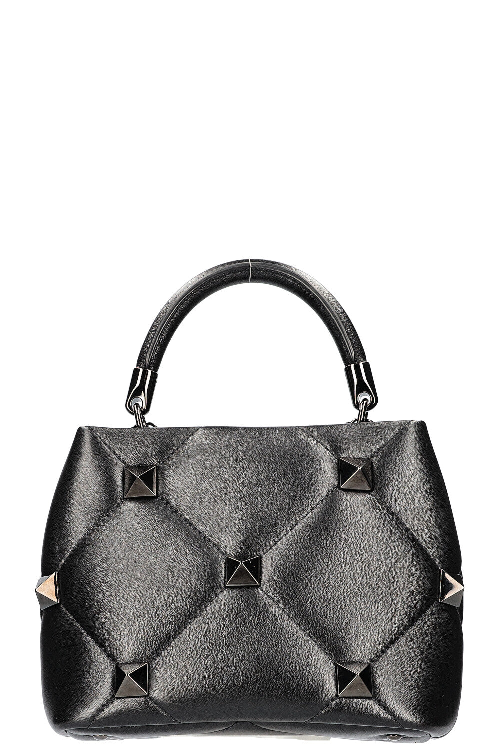 VALENTINO Roman Stud The Handle Bag All Black