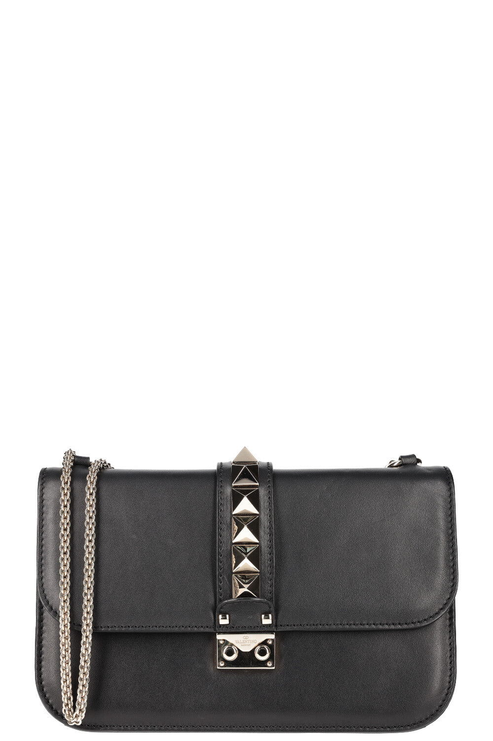 VALENTINO Medium Glam Lock Bag Black