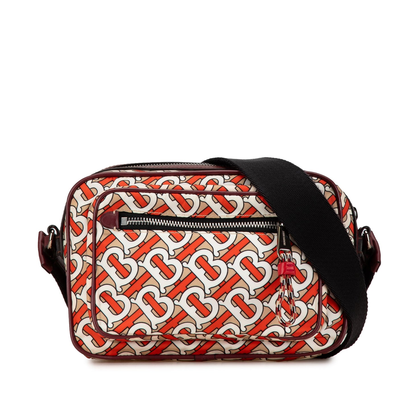 Orange Burberry TB Monogram Nylon Paddy Crossbody