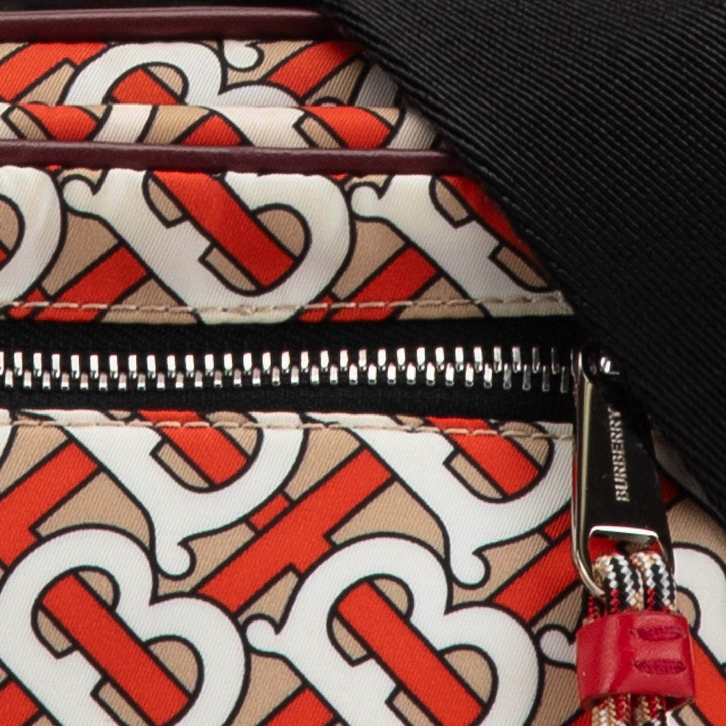 Orange Burberry TB Monogram Nylon Paddy Crossbody