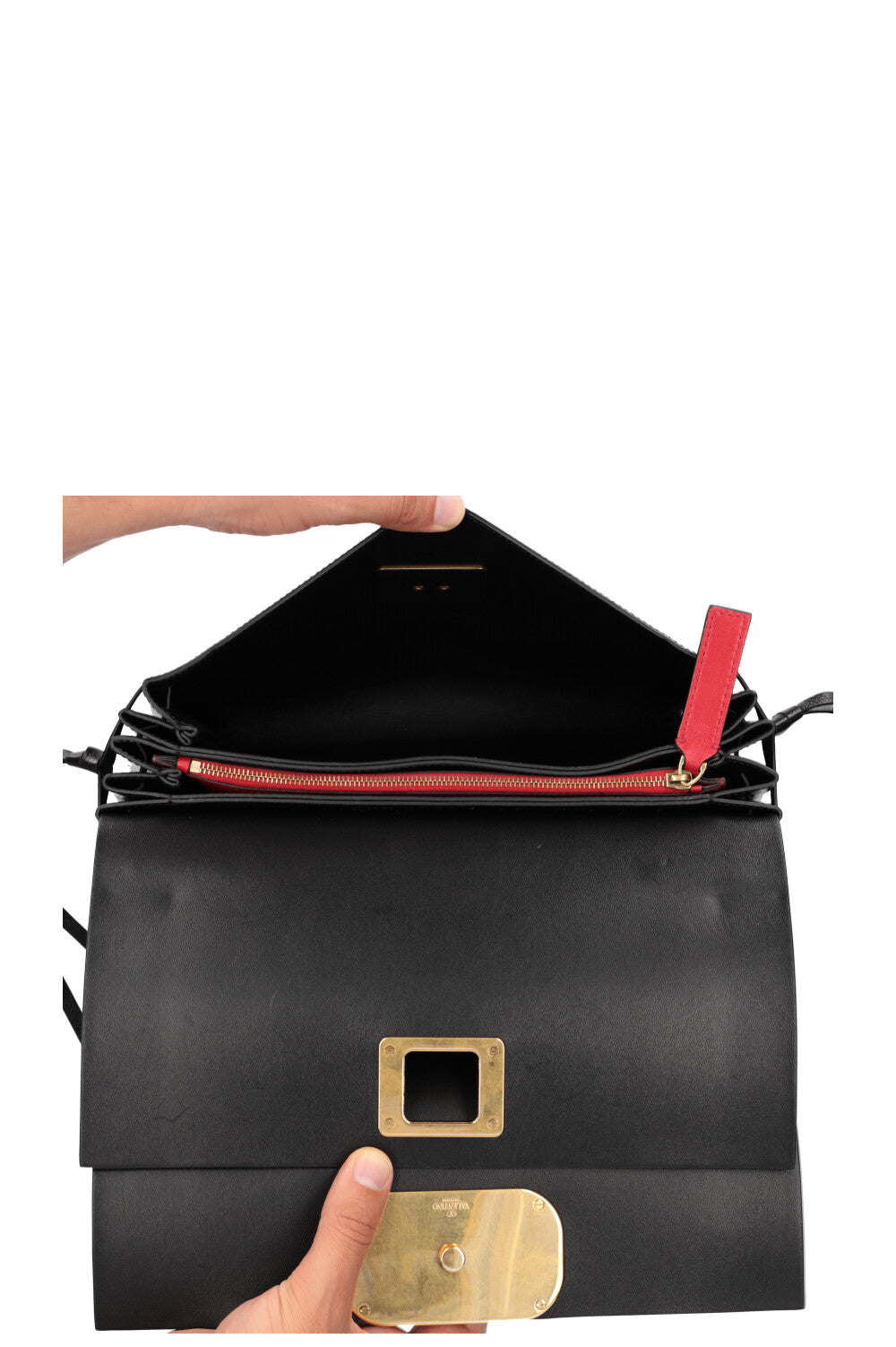 VALENTINO V Ring Bag Black Medium