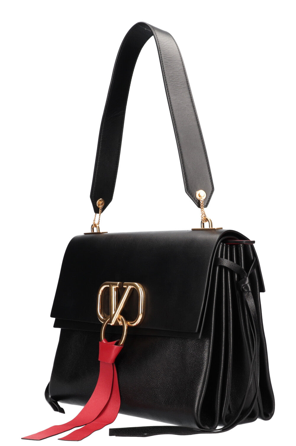 VALENTINO V Ring Bag Black Medium