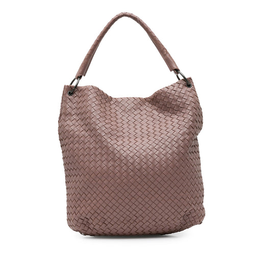 Brown Bottega Veneta Nappa Intrecciato Bucket Bag