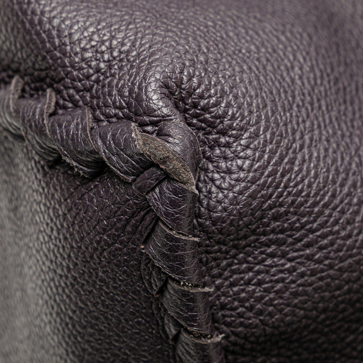 Purple Bottega Veneta Intrecciato Trimmed Washed Cervo Shoulder Bag