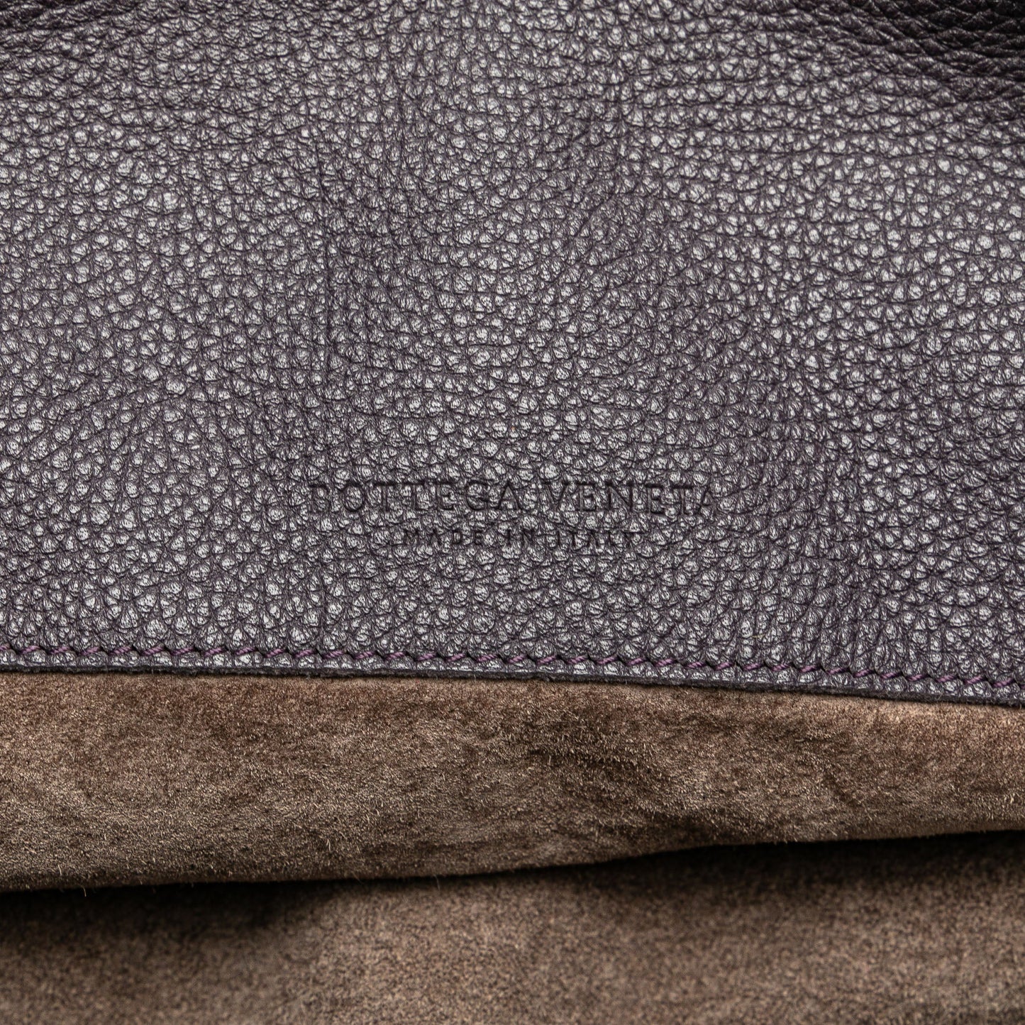 Purple Bottega Veneta Intrecciato Trimmed Washed Cervo Shoulder Bag