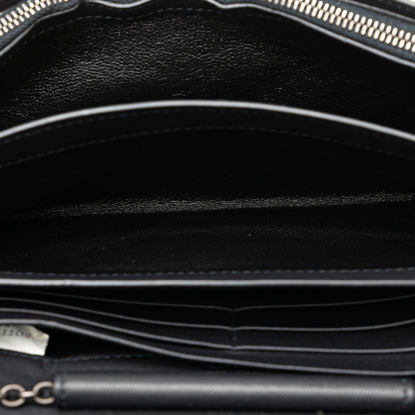 Black Bottega Veneta Intrecciato Wallet On Chain Crossbody Bag