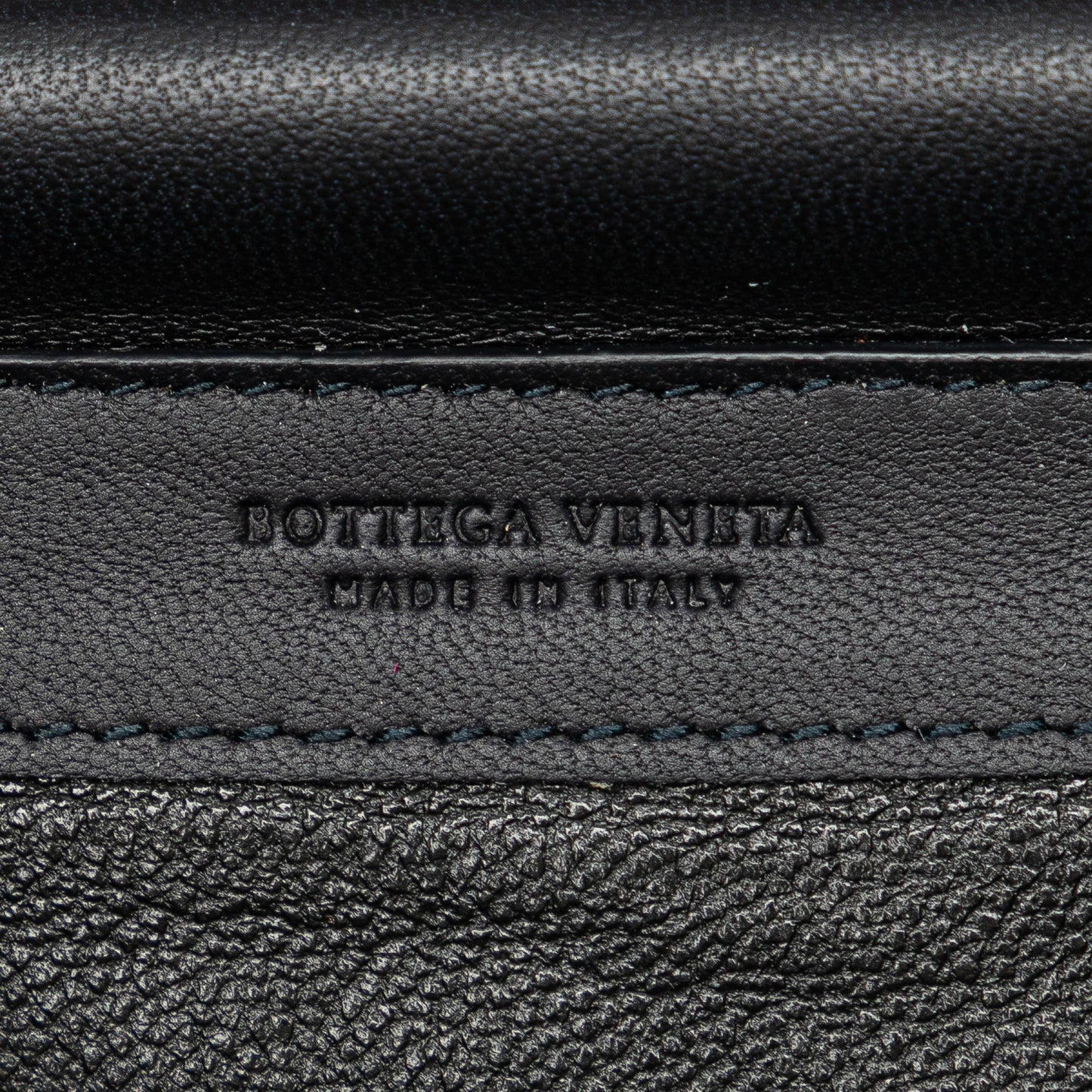Black Bottega Veneta Intrecciato Wallet On Chain Crossbody Bag