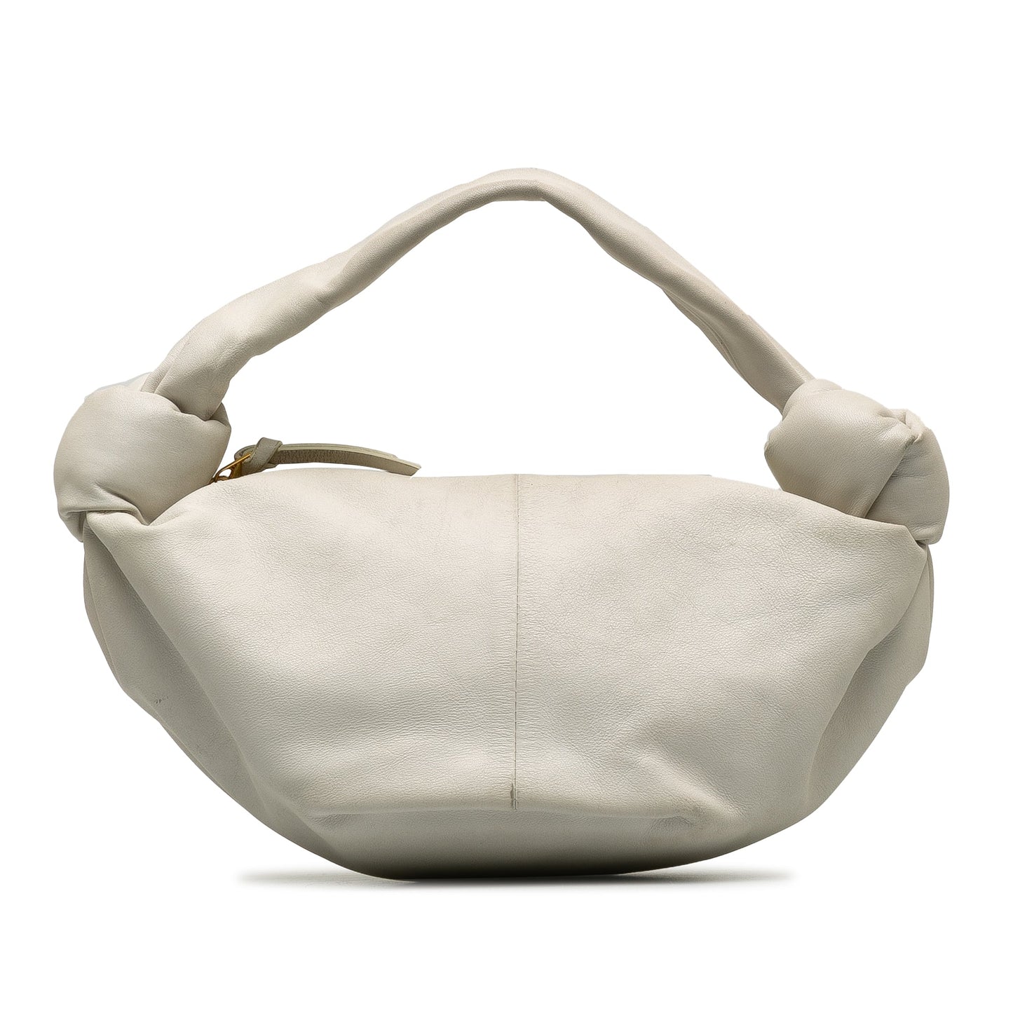 White Bottega Veneta Mini Lambskin Double Knot Bag