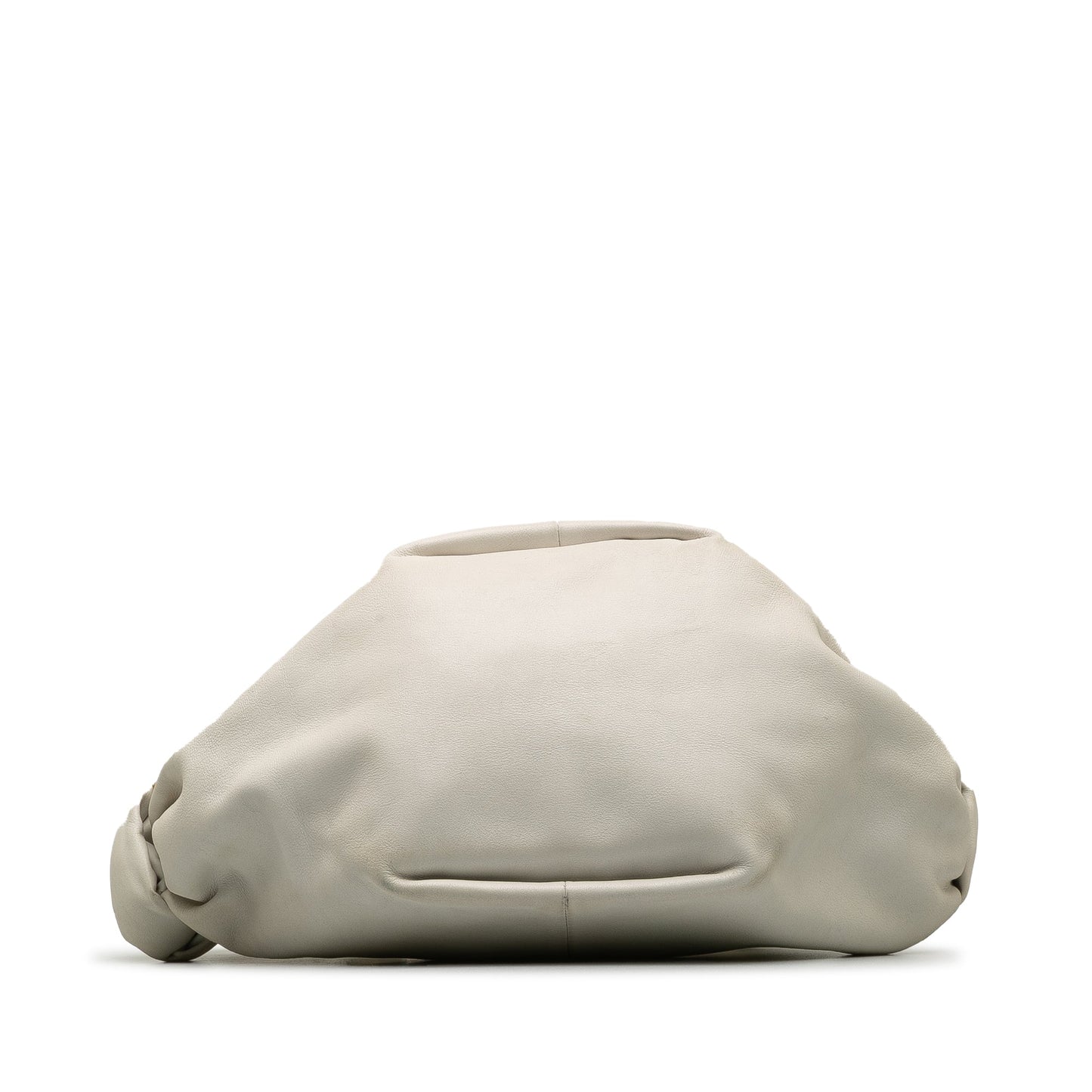 White Bottega Veneta Mini Lambskin Double Knot Bag