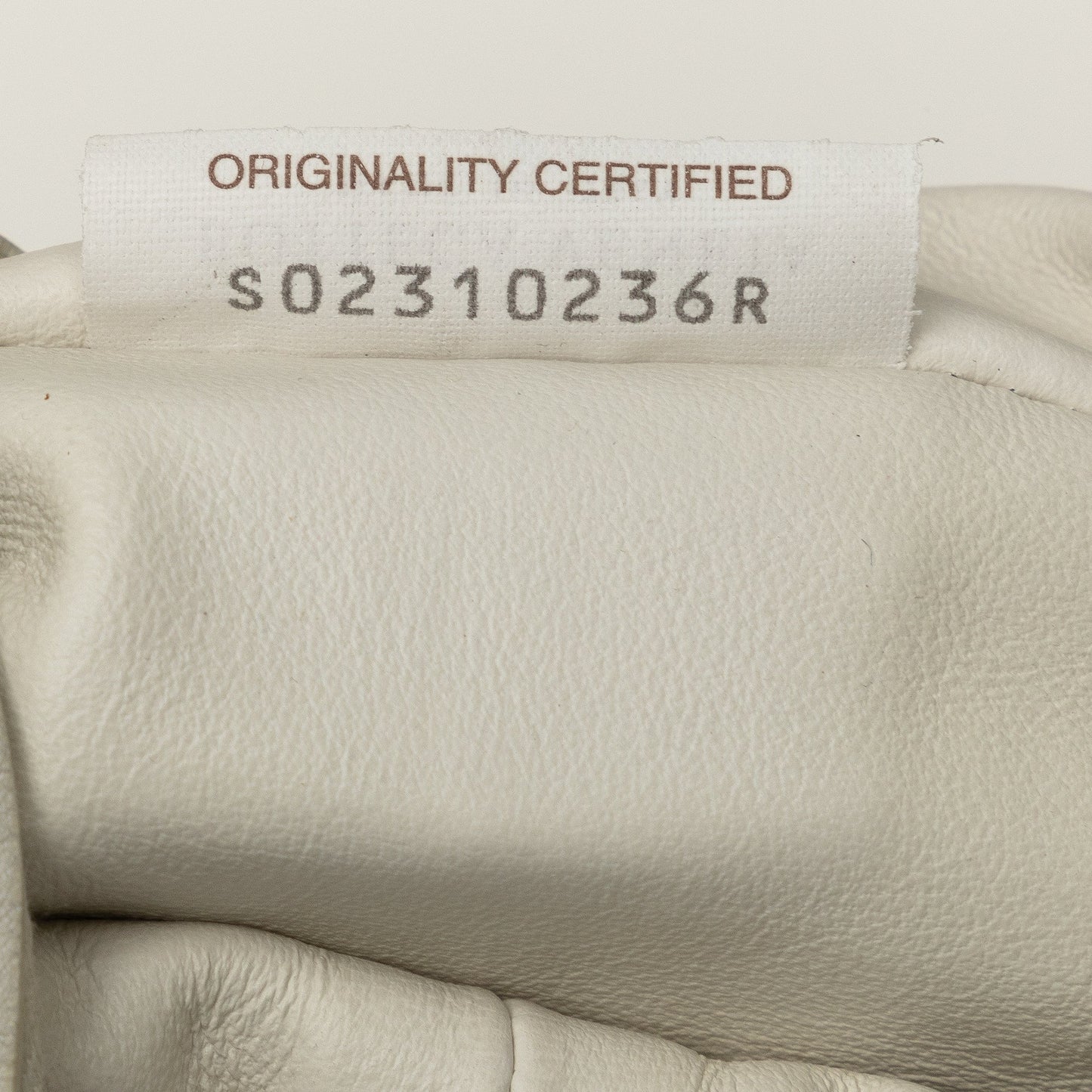 White Bottega Veneta Mini Lambskin Double Knot Bag