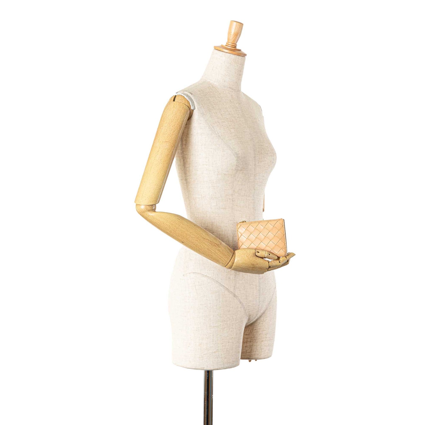 Tan Bottega Veneta Nappa Intrecciato Bifold Wallet