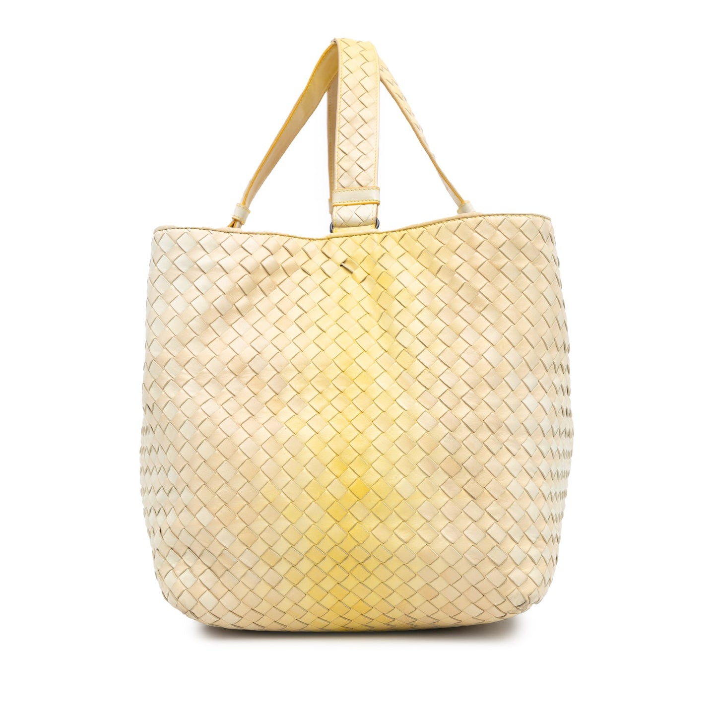 Yellow Bottega Veneta Nappa Intrecciato Nuance Bucket Tote