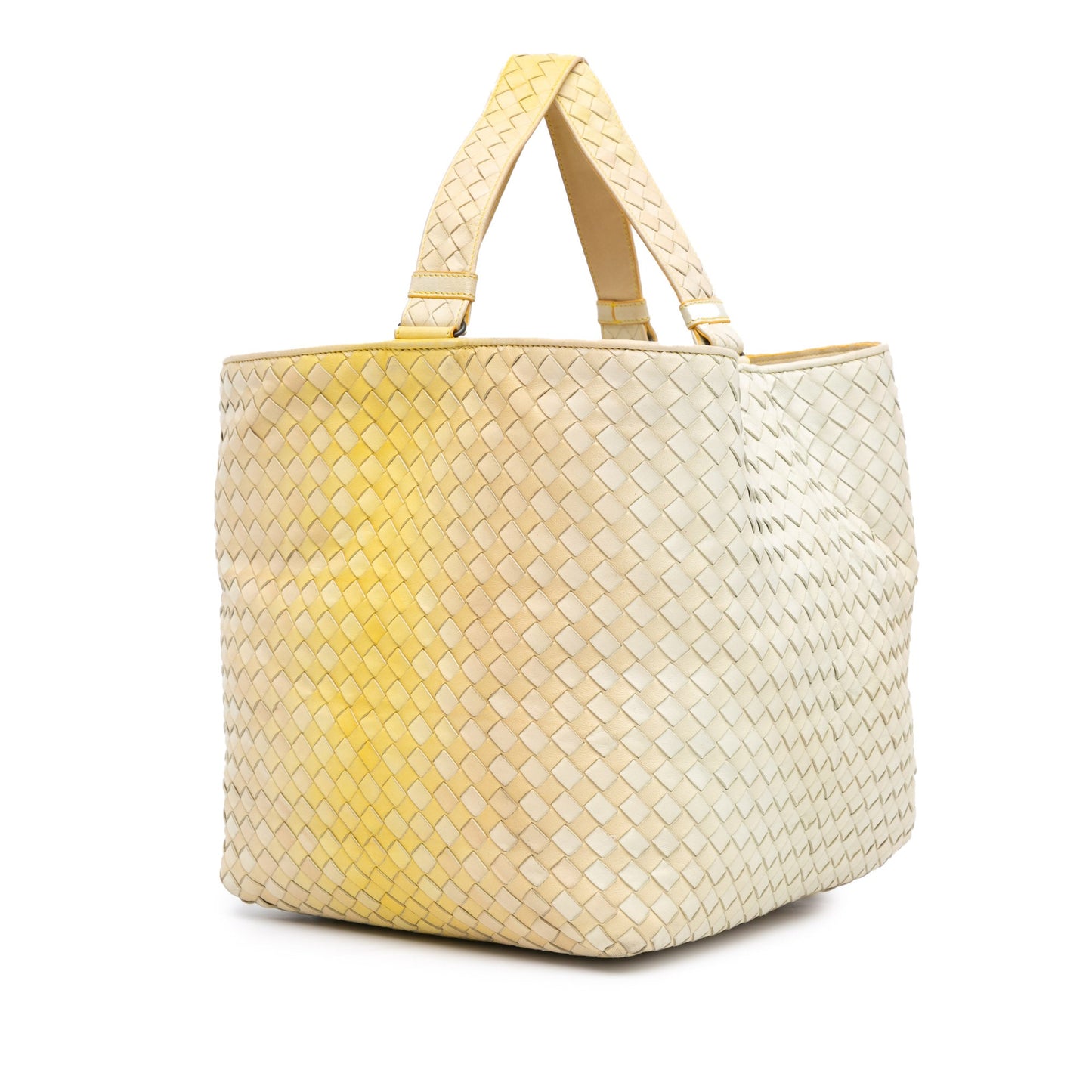 Yellow Bottega Veneta Nappa Intrecciato Nuance Bucket Tote