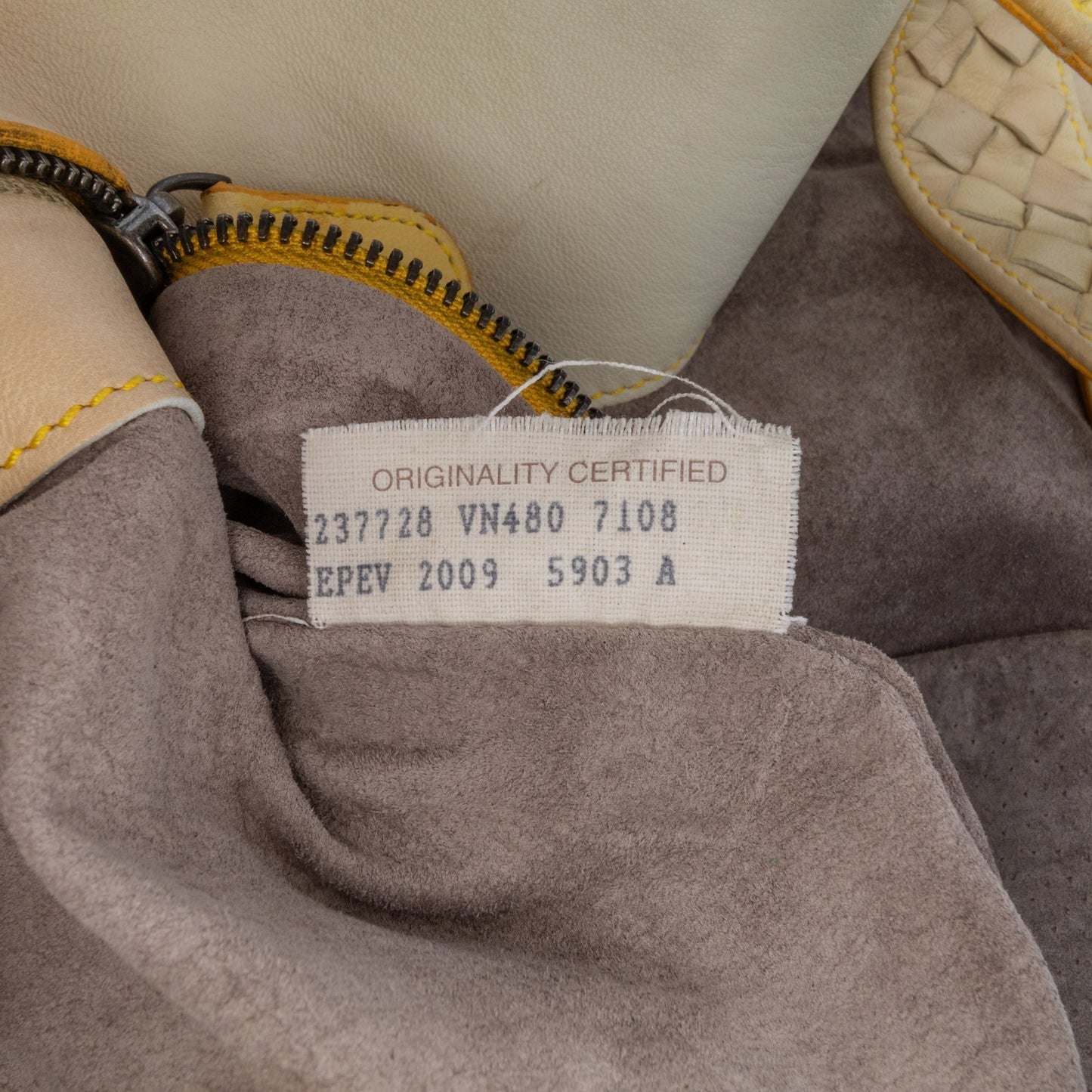 Yellow Bottega Veneta Nappa Intrecciato Nuance Bucket Tote