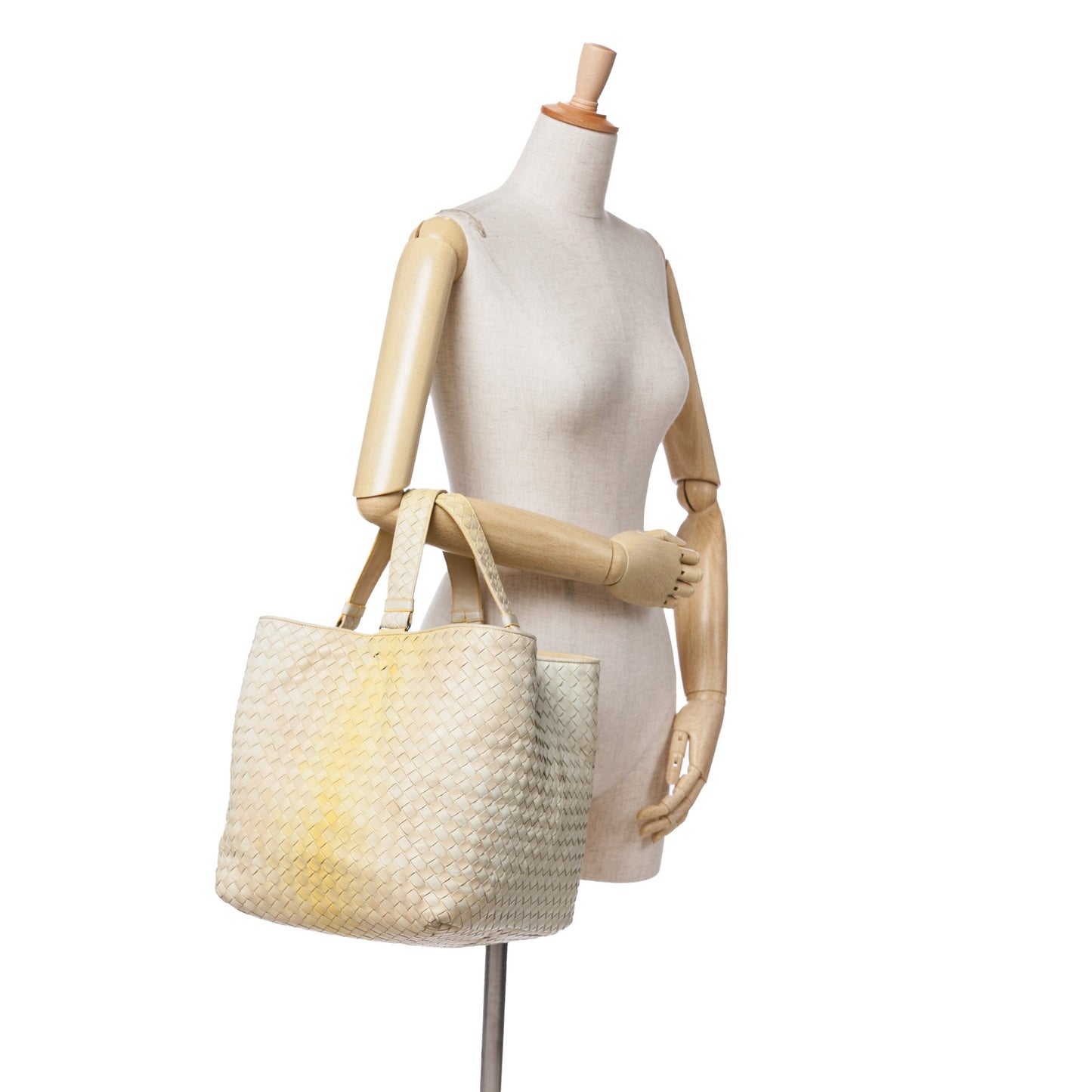 Yellow Bottega Veneta Nappa Intrecciato Nuance Bucket Tote