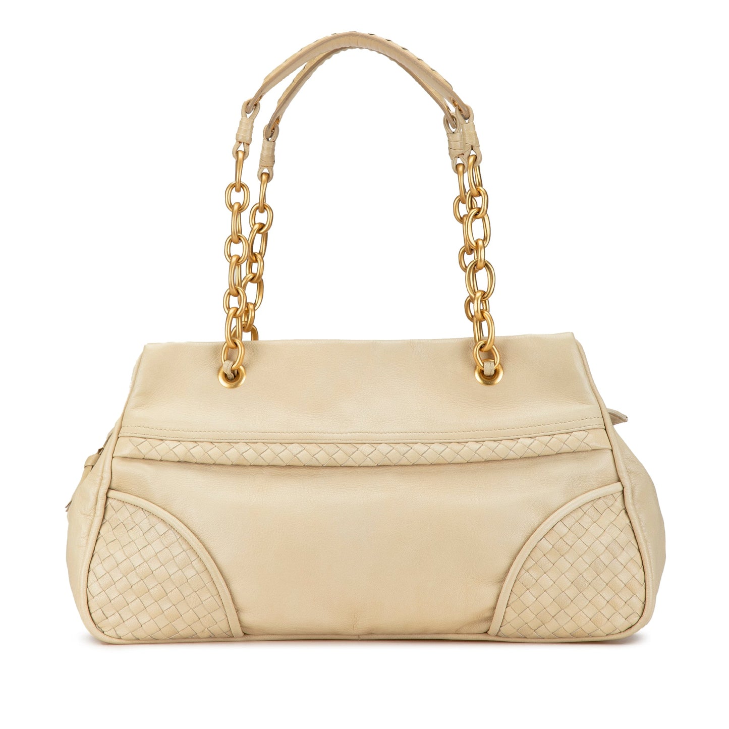 Bottega Veneta Sac Intrecciato-Trimmed Shoulder Bag