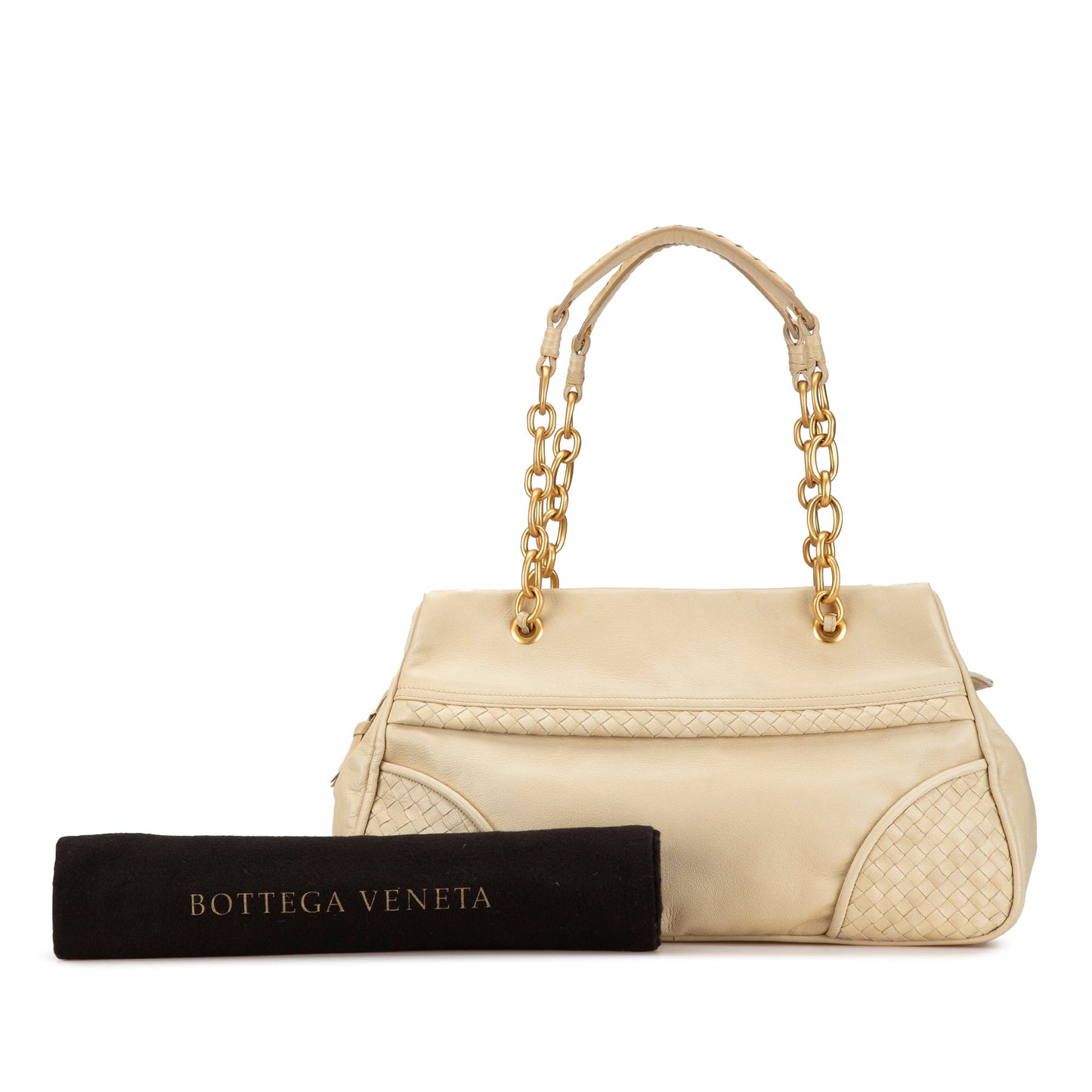 Bottega Veneta Sac Intrecciato-Trimmed Shoulder Bag
