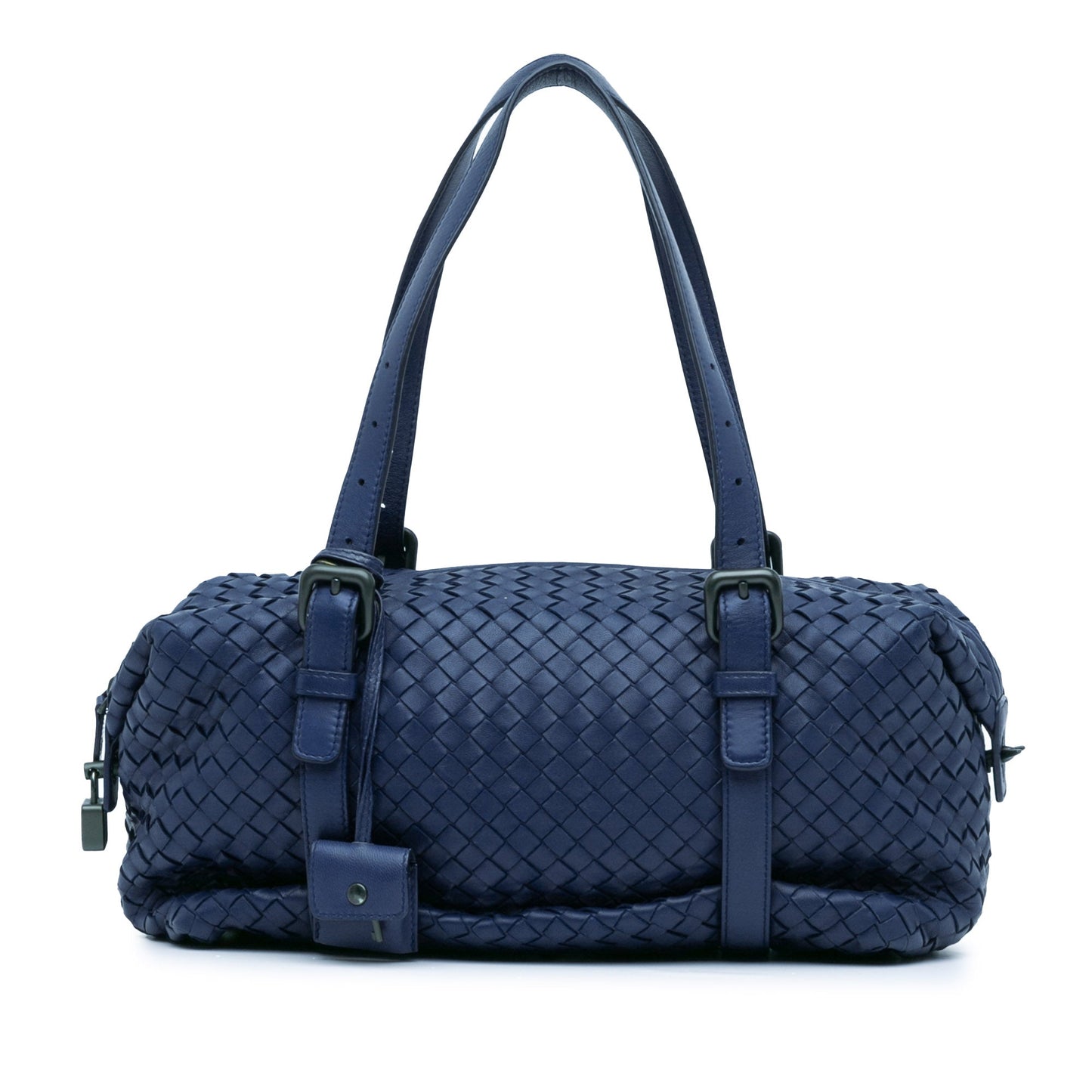 Blue Bottega Veneta Nappa Intrecciato Montaigne Shoulder Bag
