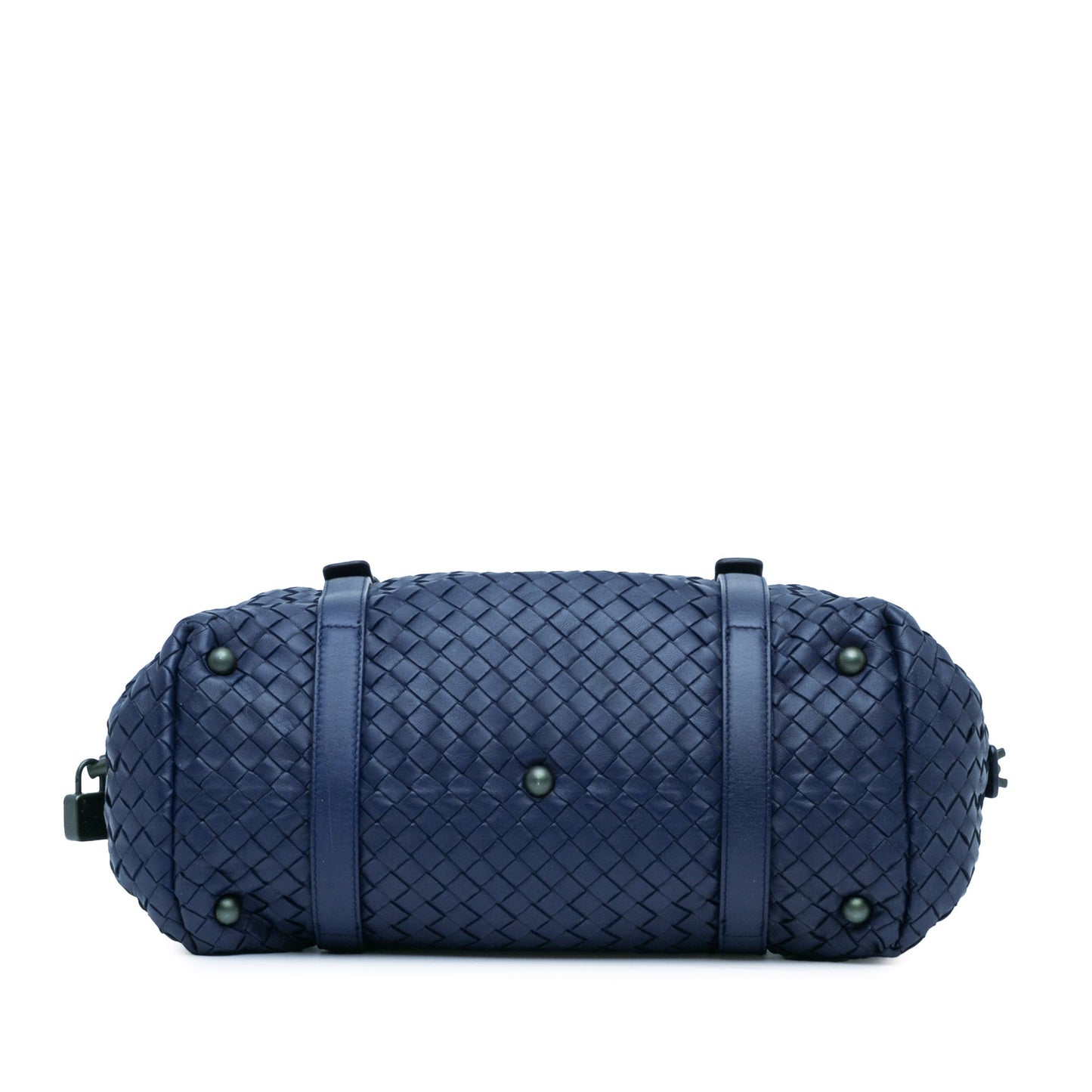 Blue Bottega Veneta Nappa Intrecciato Montaigne Shoulder Bag