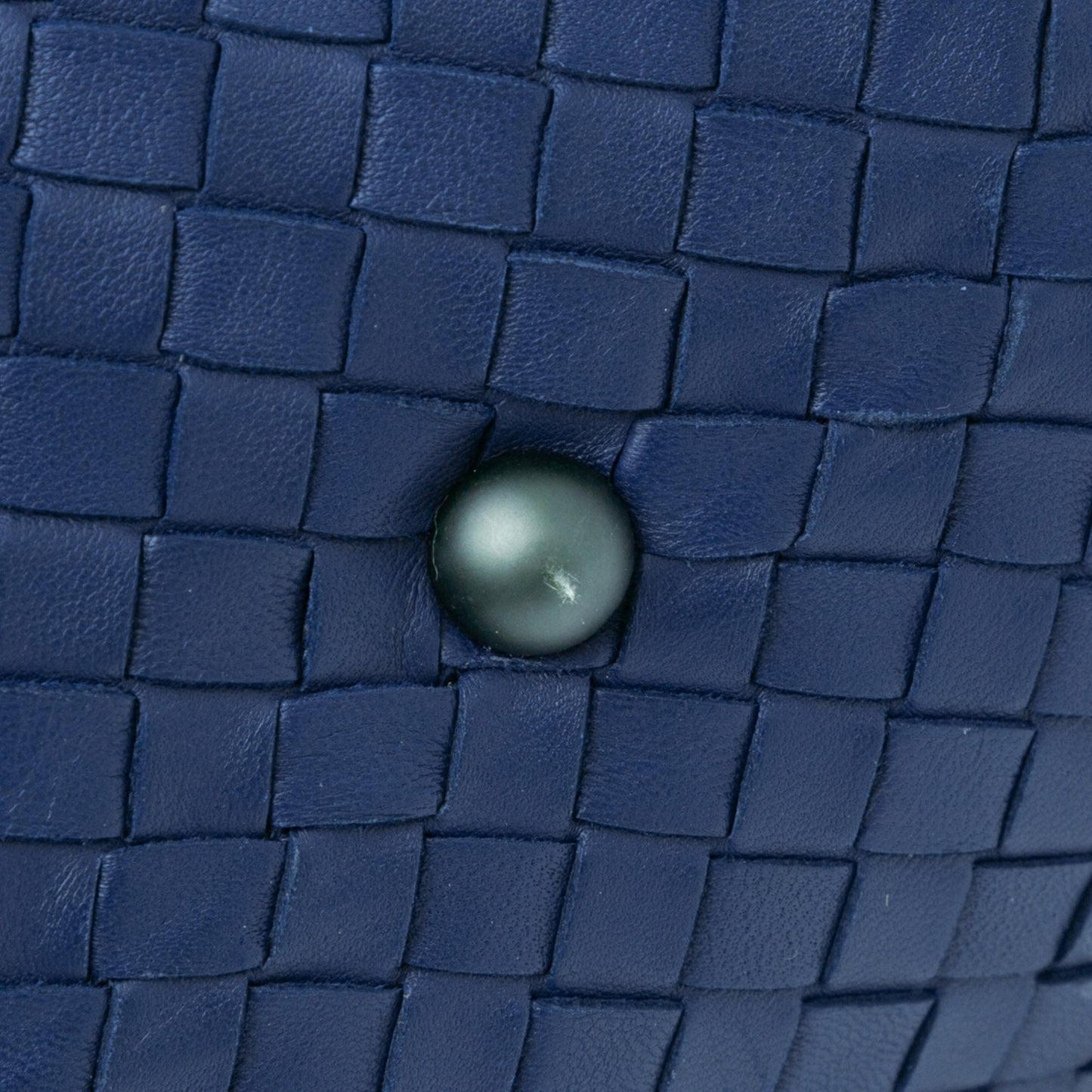 Blue Bottega Veneta Nappa Intrecciato Montaigne Shoulder Bag