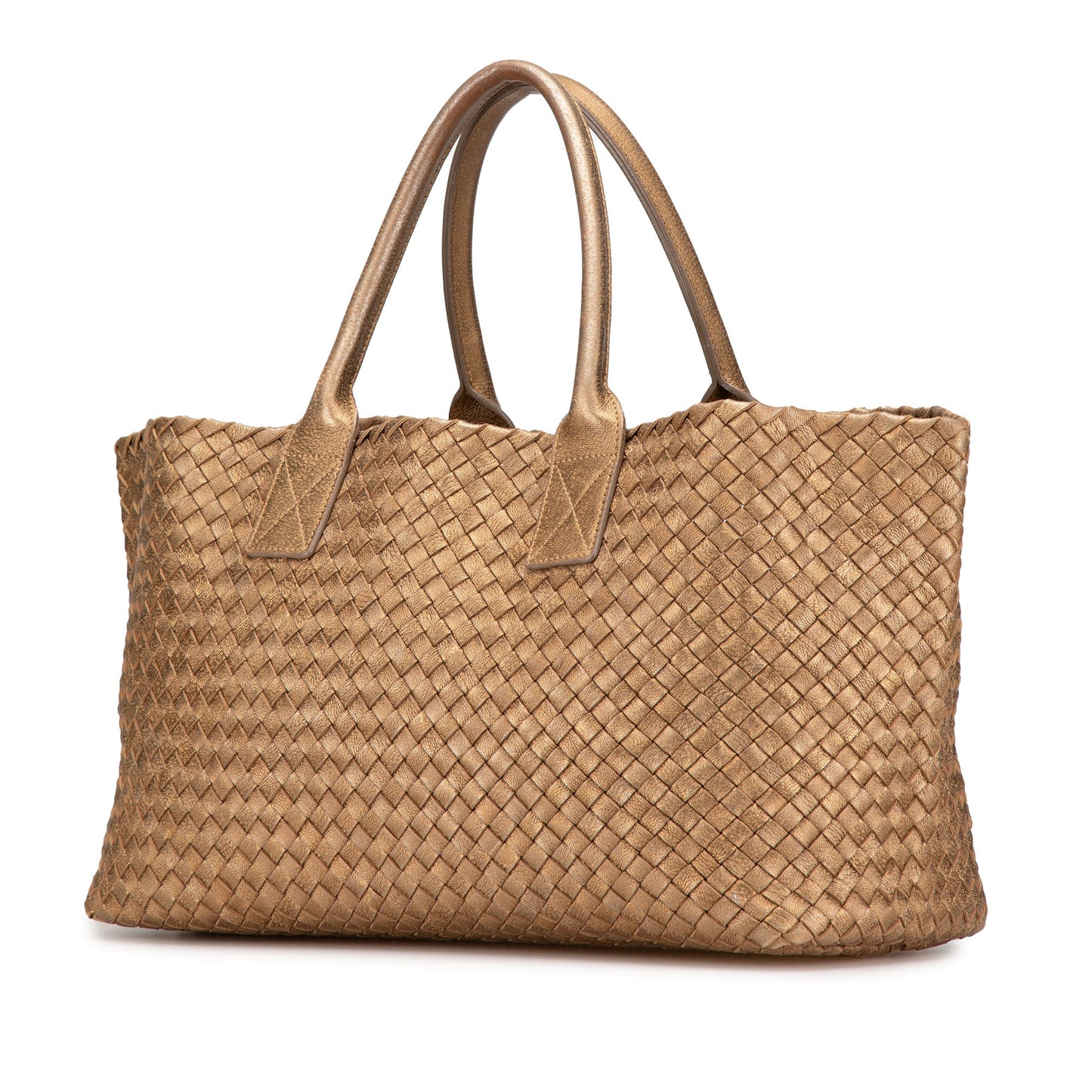 Bottega Veneta Sac Medium Lambskin Intreccio Cabat Tote