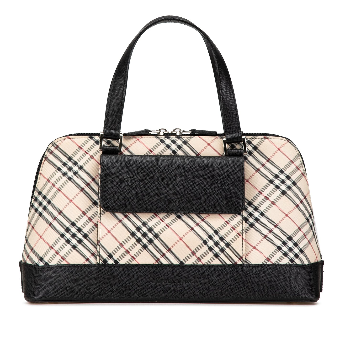 Beige Burberry Nova Check Canvas Handbag