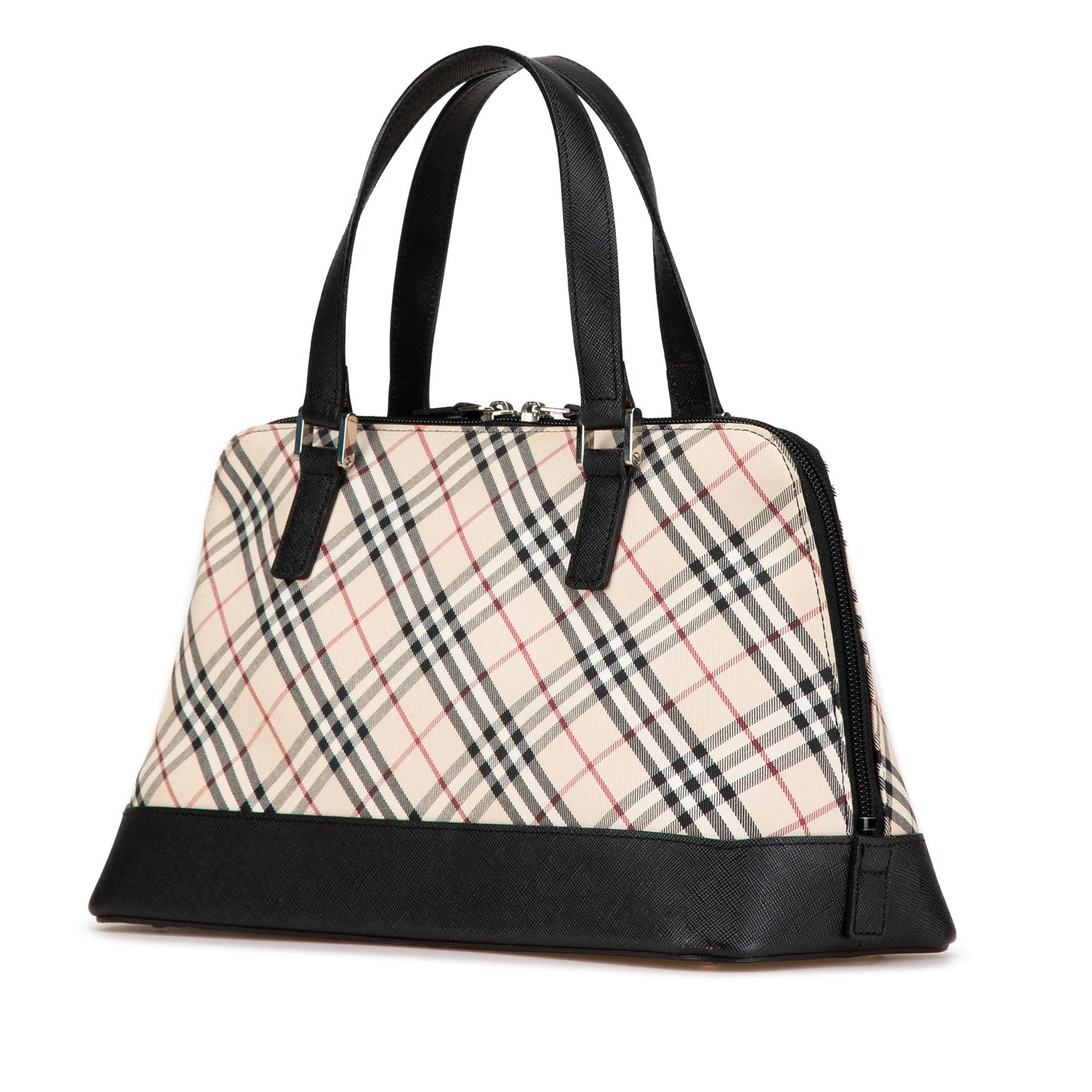 Beige Burberry Nova Check Canvas Handbag
