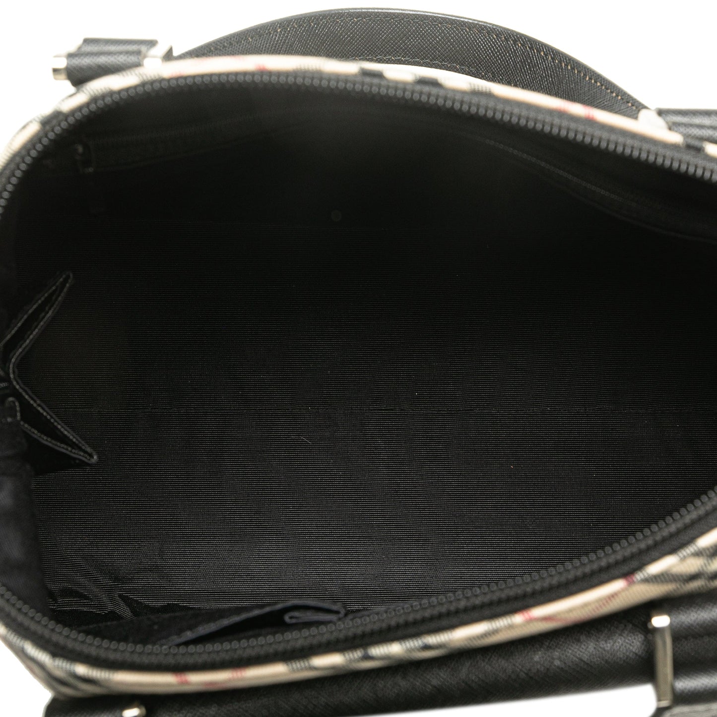 Beige Burberry Nova Check Canvas Handbag