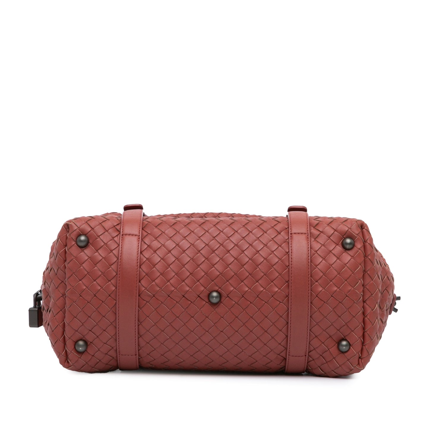 Red Bottega Veneta Nappa Intrecciato Montaigne Shoulder Bag