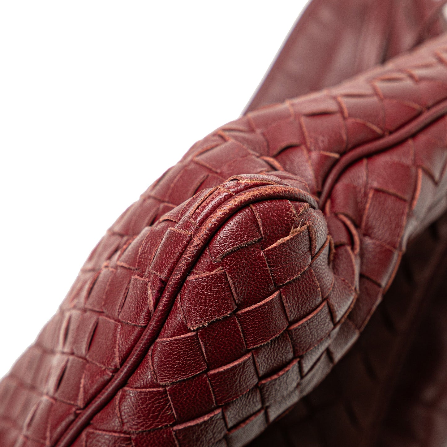 Red Bottega Veneta Nappa Intrecciato Drawstring Crossbody